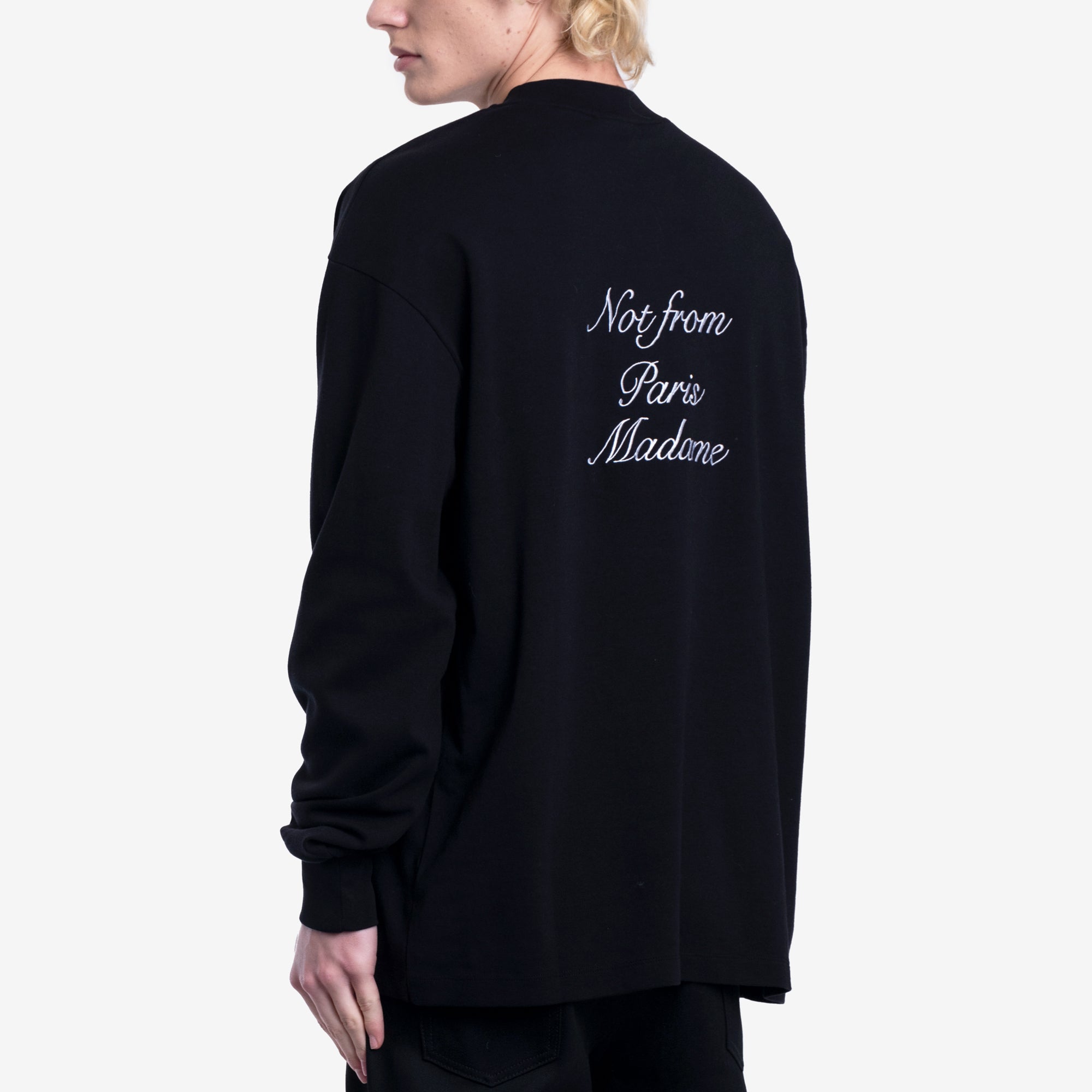 Drôle de Monsieur Le T-Shirt Slogan ML Black - 4