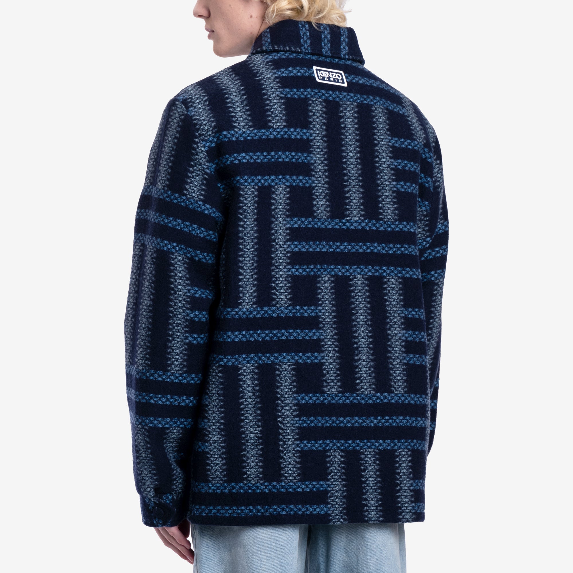 Kenzo Weave Overshirt Midnight Blue - 4