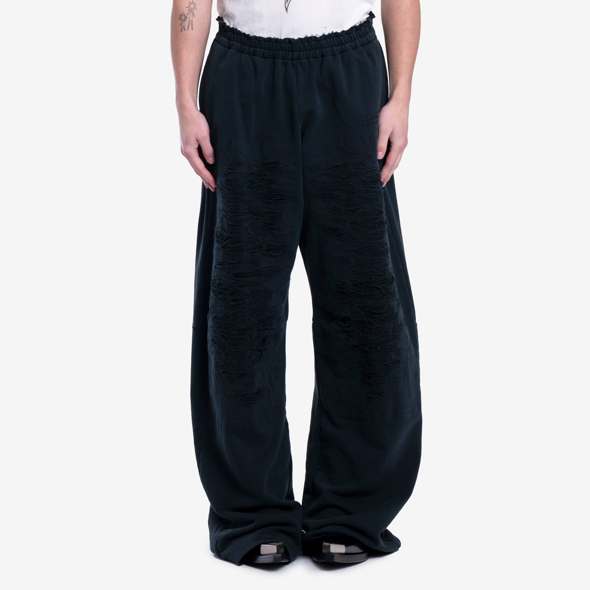 MM6 Destroyed Sweatpants Black - 1
