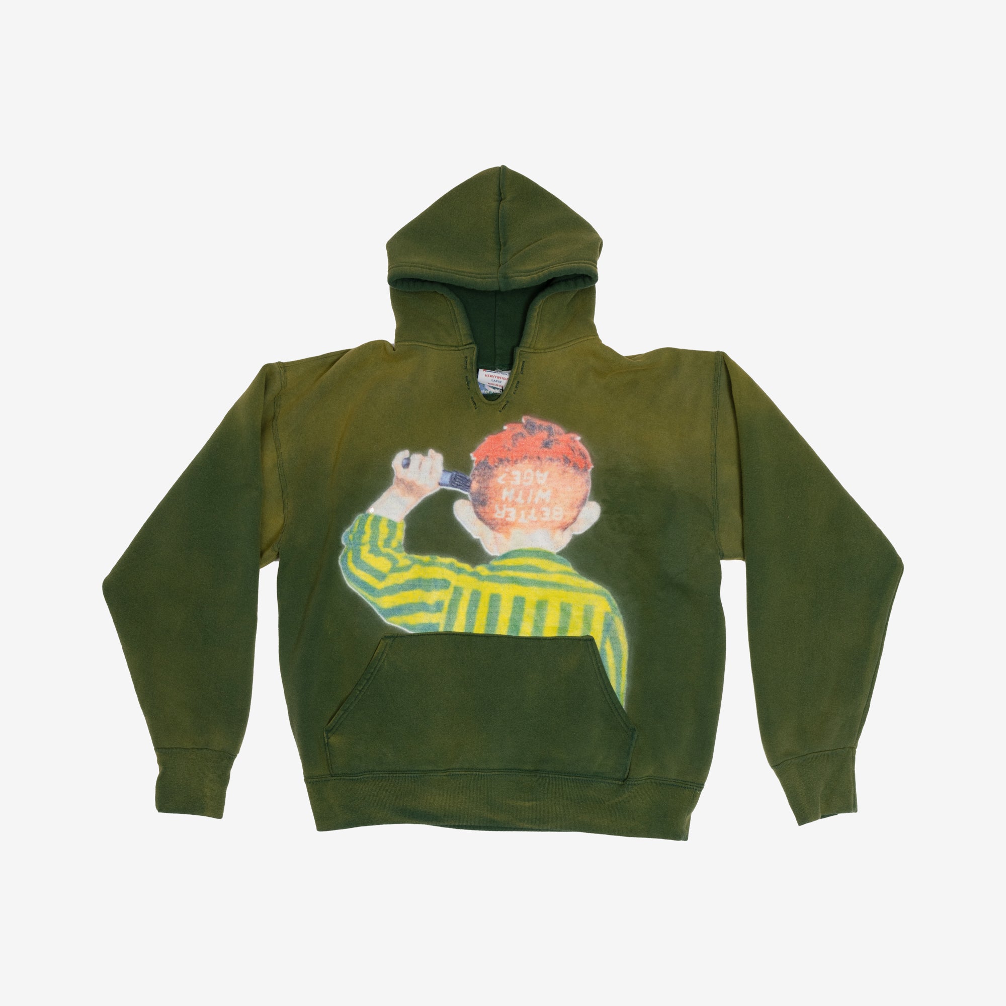 Better With Age Protest Art Hoody Green - 5