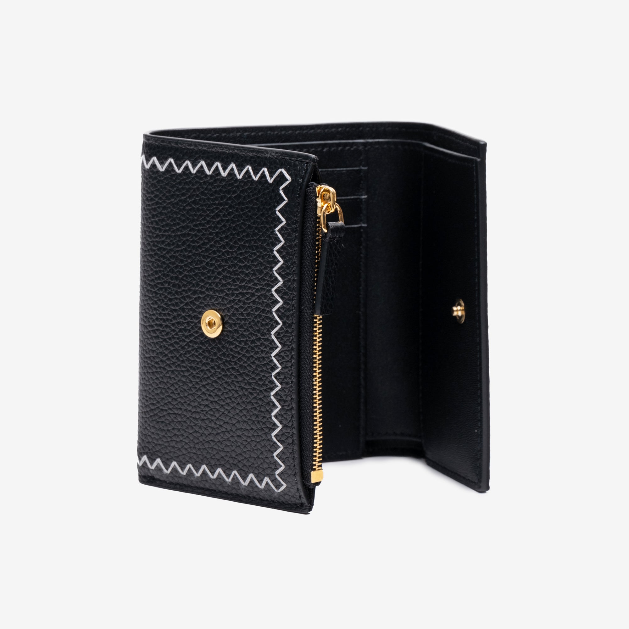 MARNI Mending Trifold Wallet Black - 4