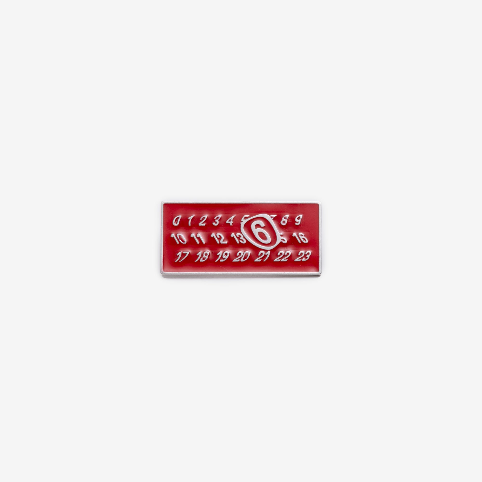 MM6 Logo Badge Pin Brooch Red - 1
