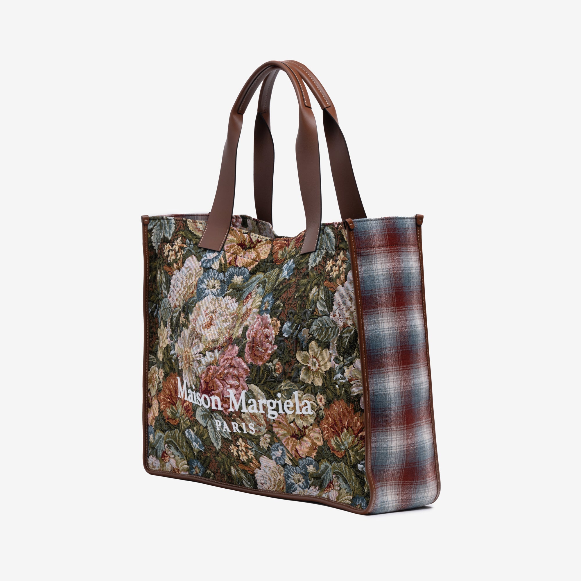 Maison Margiela Cabas Large Shopping Bag Green Floral - 3