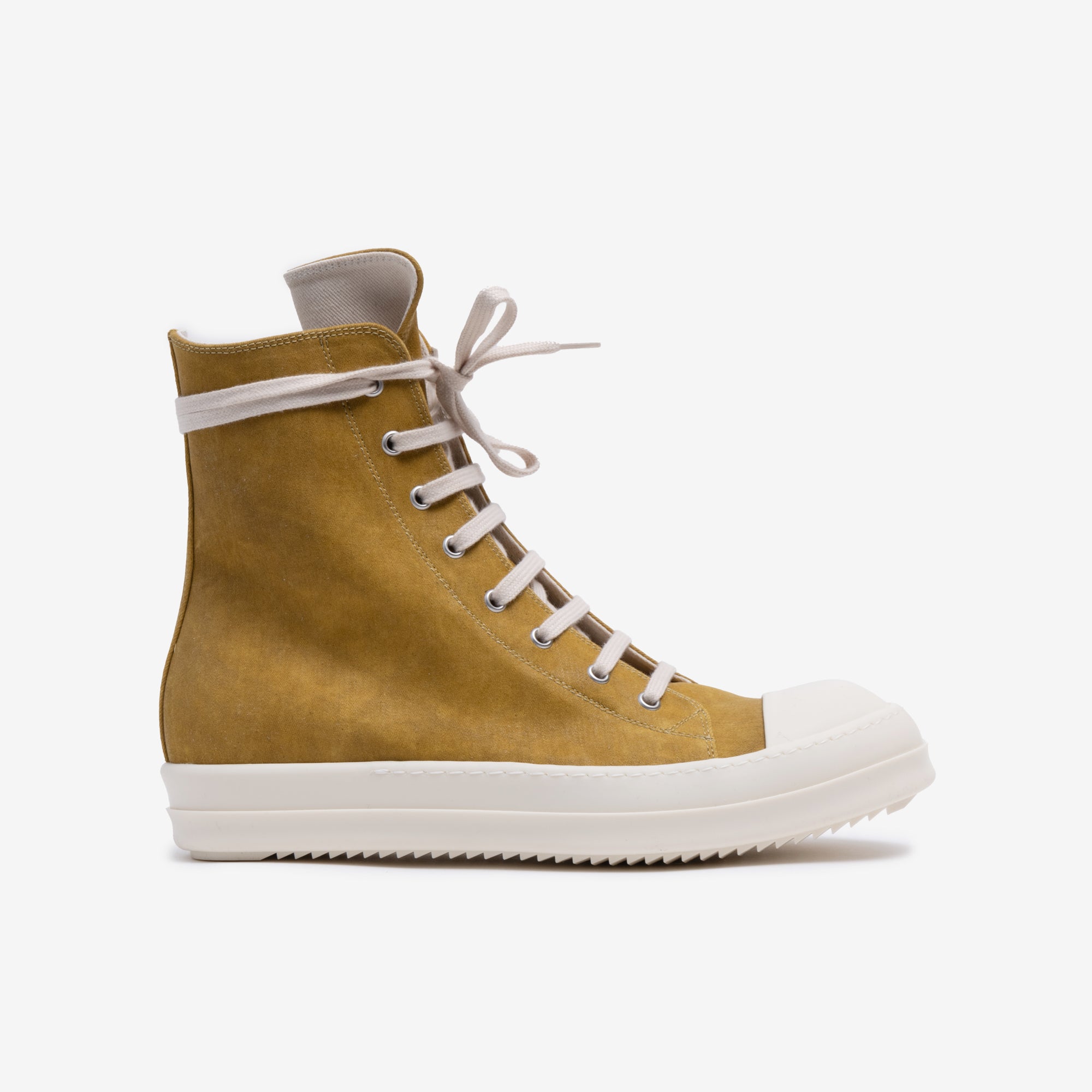 Rick Owens DRKSHDW High - Top Sneaks Ochre/Milk/Milk - 3