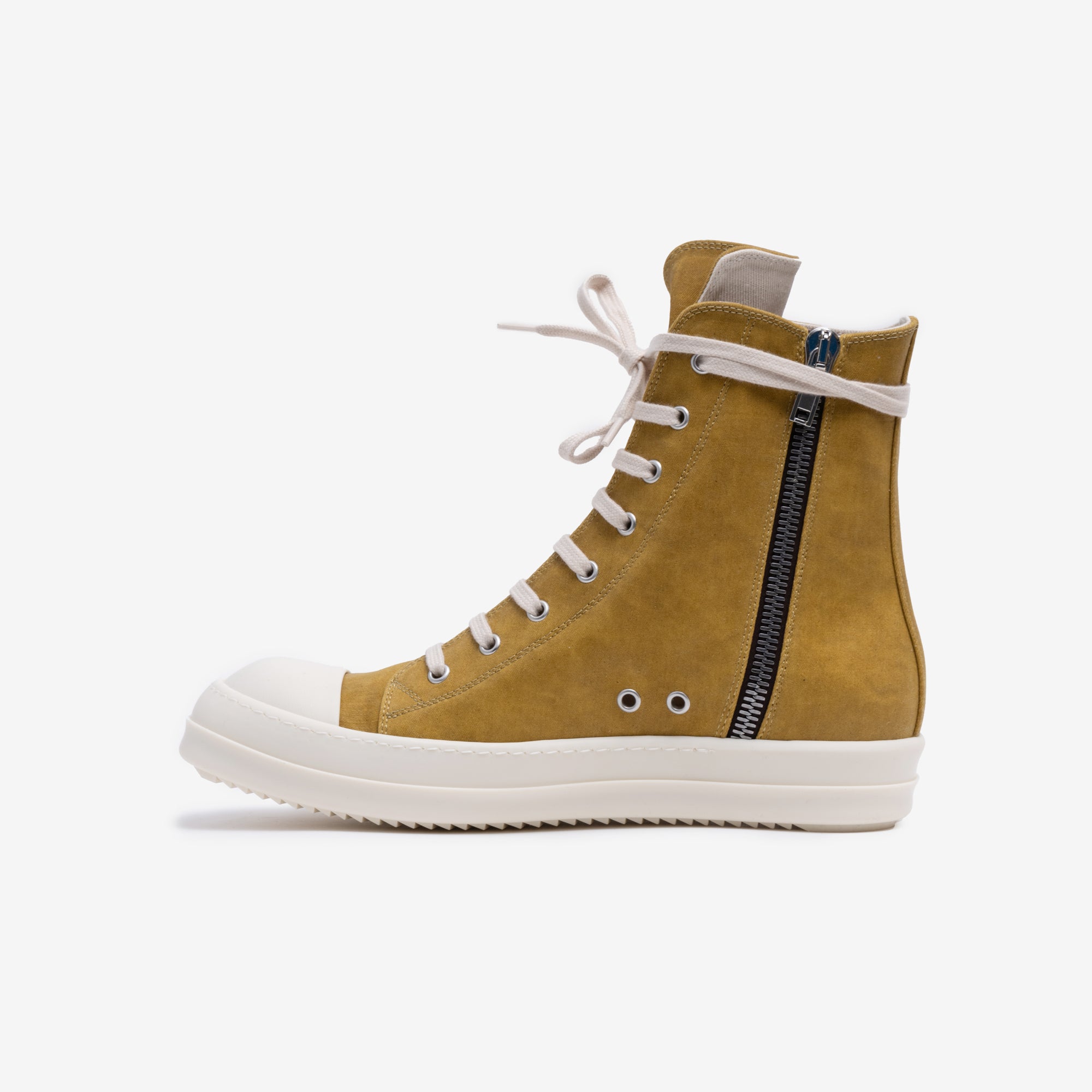Rick Owens DRKSHDW Womens High - Top Sneaks Ochre/Milk/Milk - 4