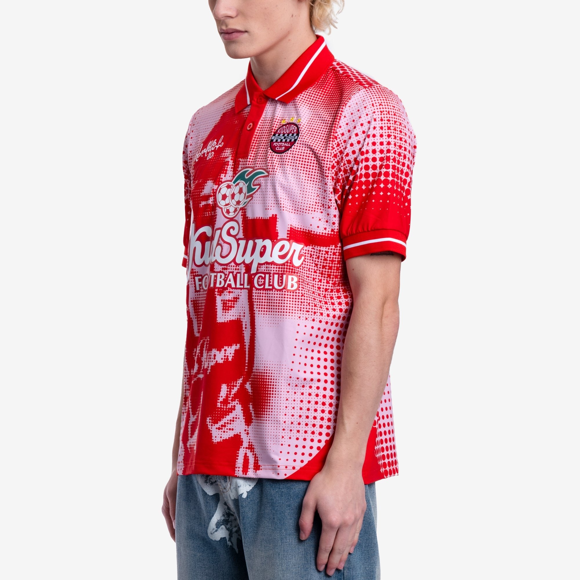 KidSuper Ronaldinho Red Soccer Jersey Red - 3