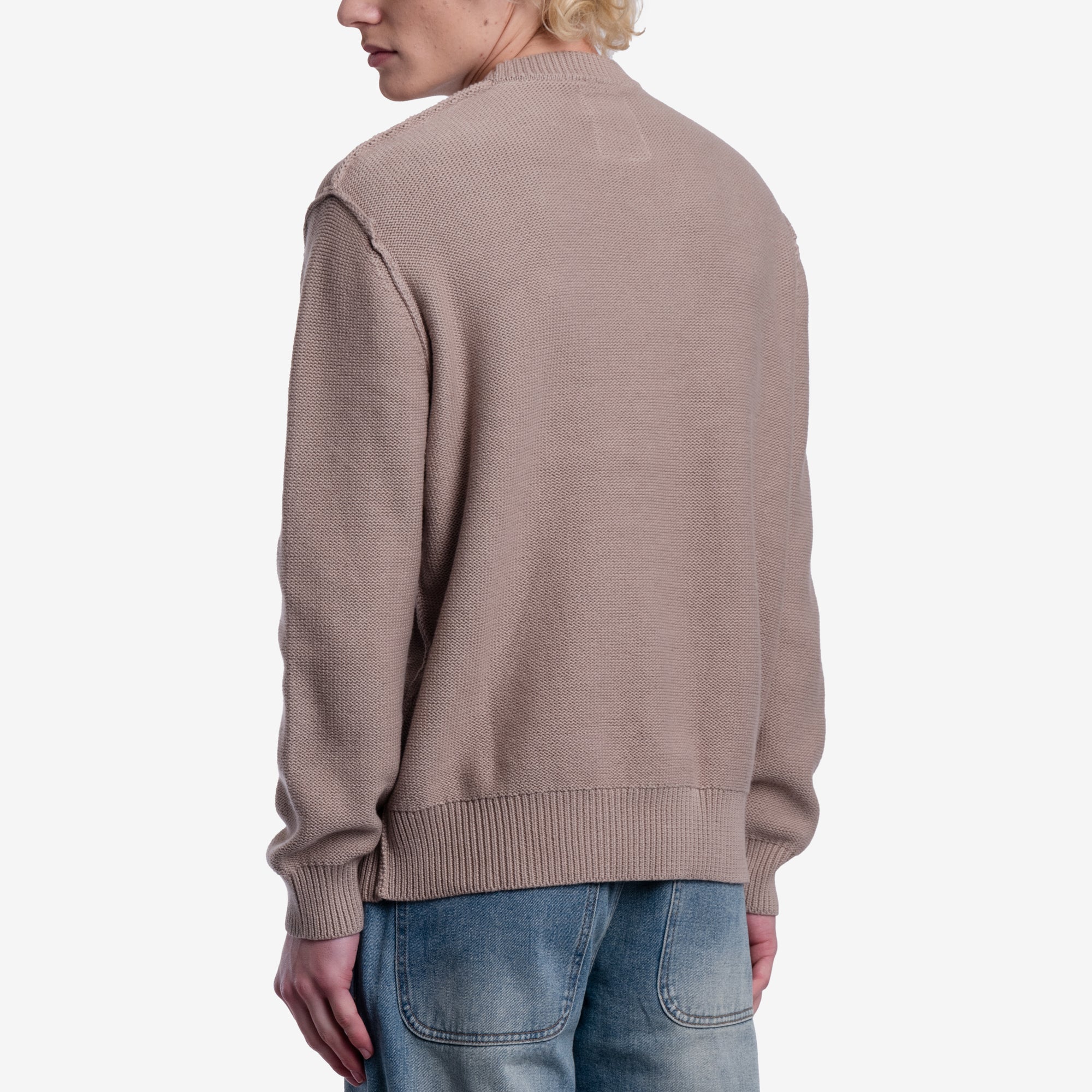 KidSuper Reverse Intarsia Figure Sweater Tan - 4