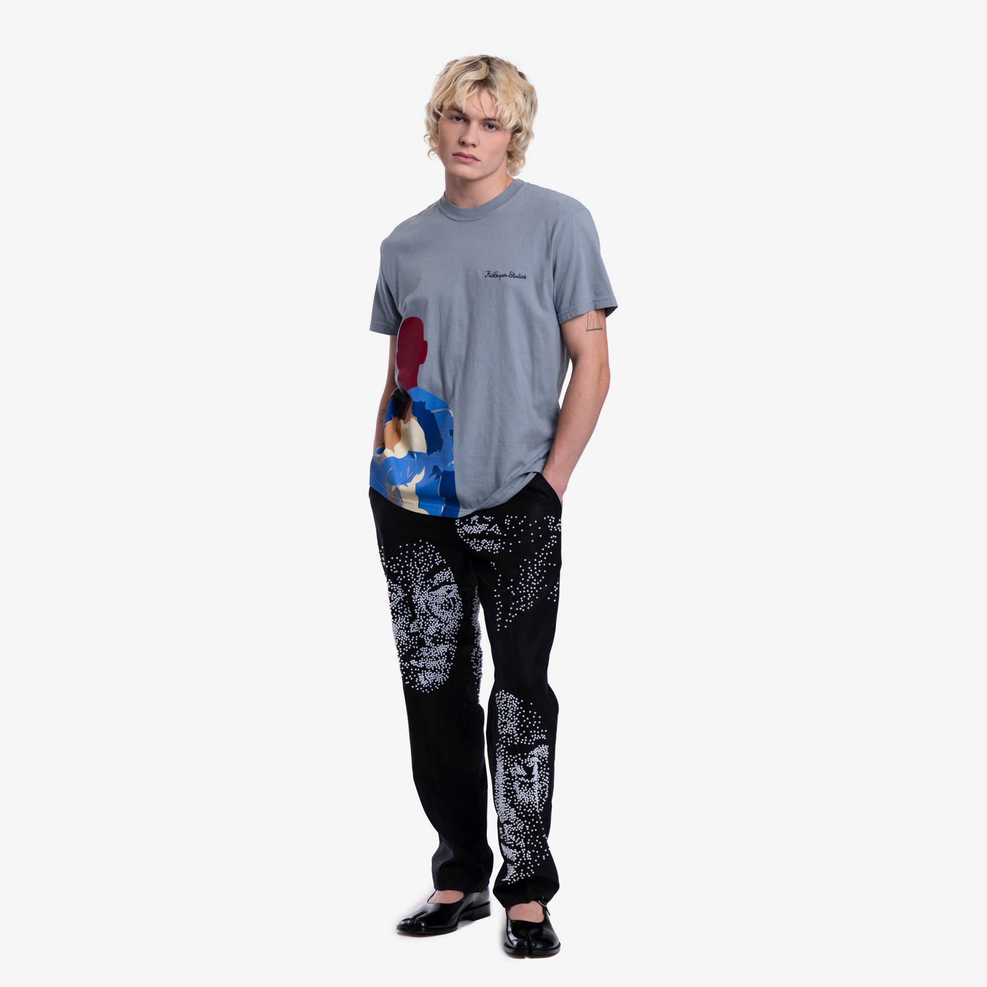 KidSuper Portrait T-Shirt Gray - 2