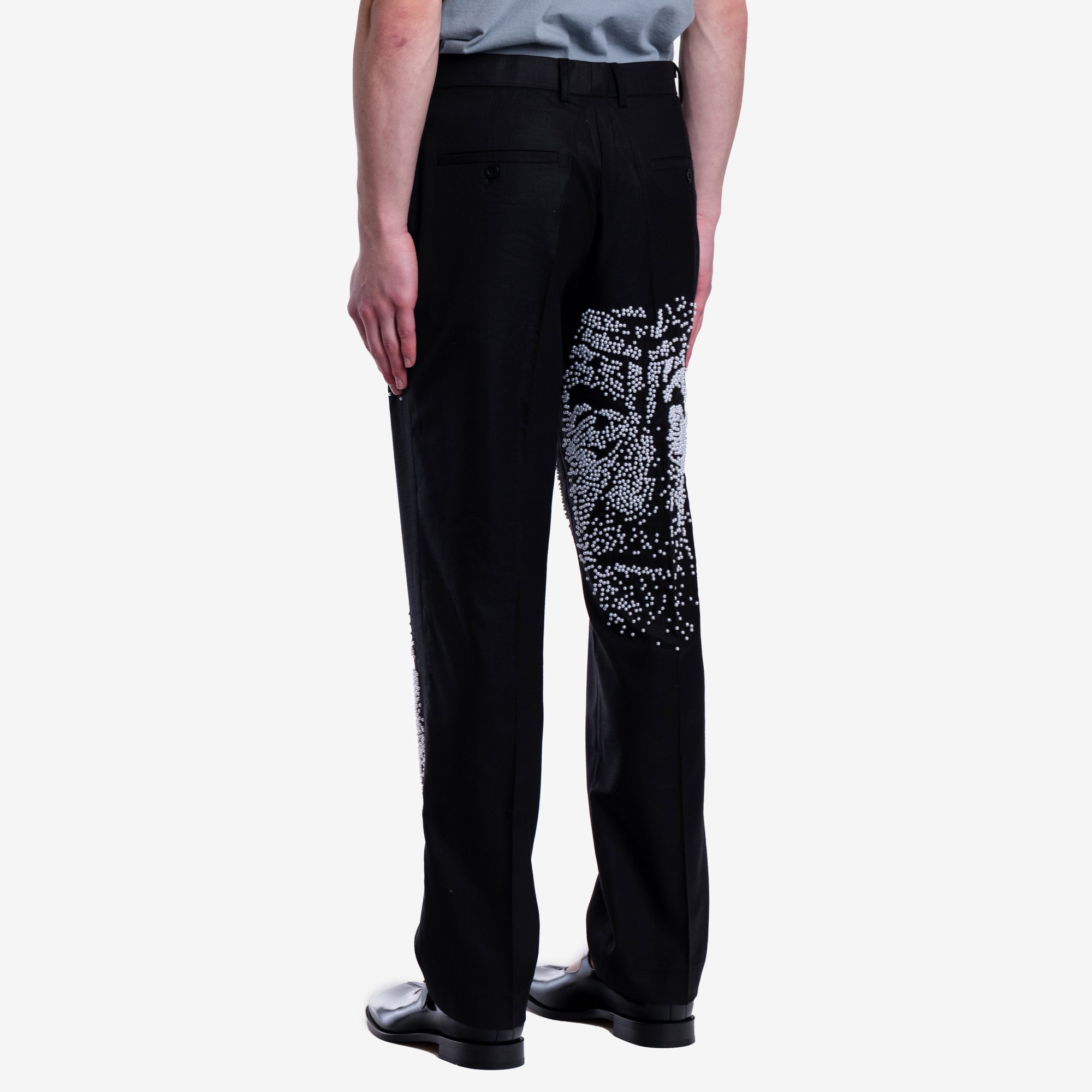 KidSuper Faces Beaded Suit Pants Black - 4