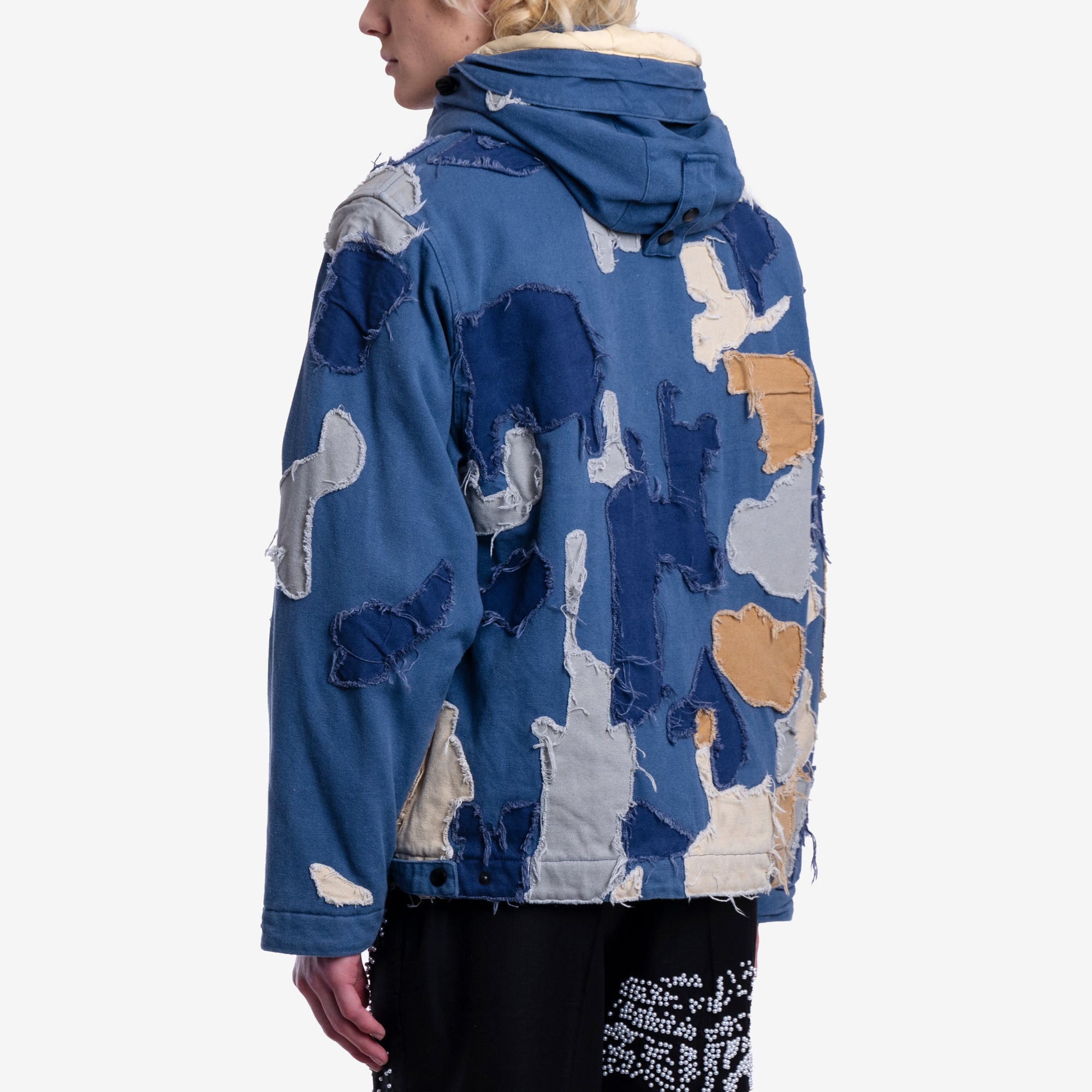 KidSuper Patchwork Canvas Jacket Blue - 4