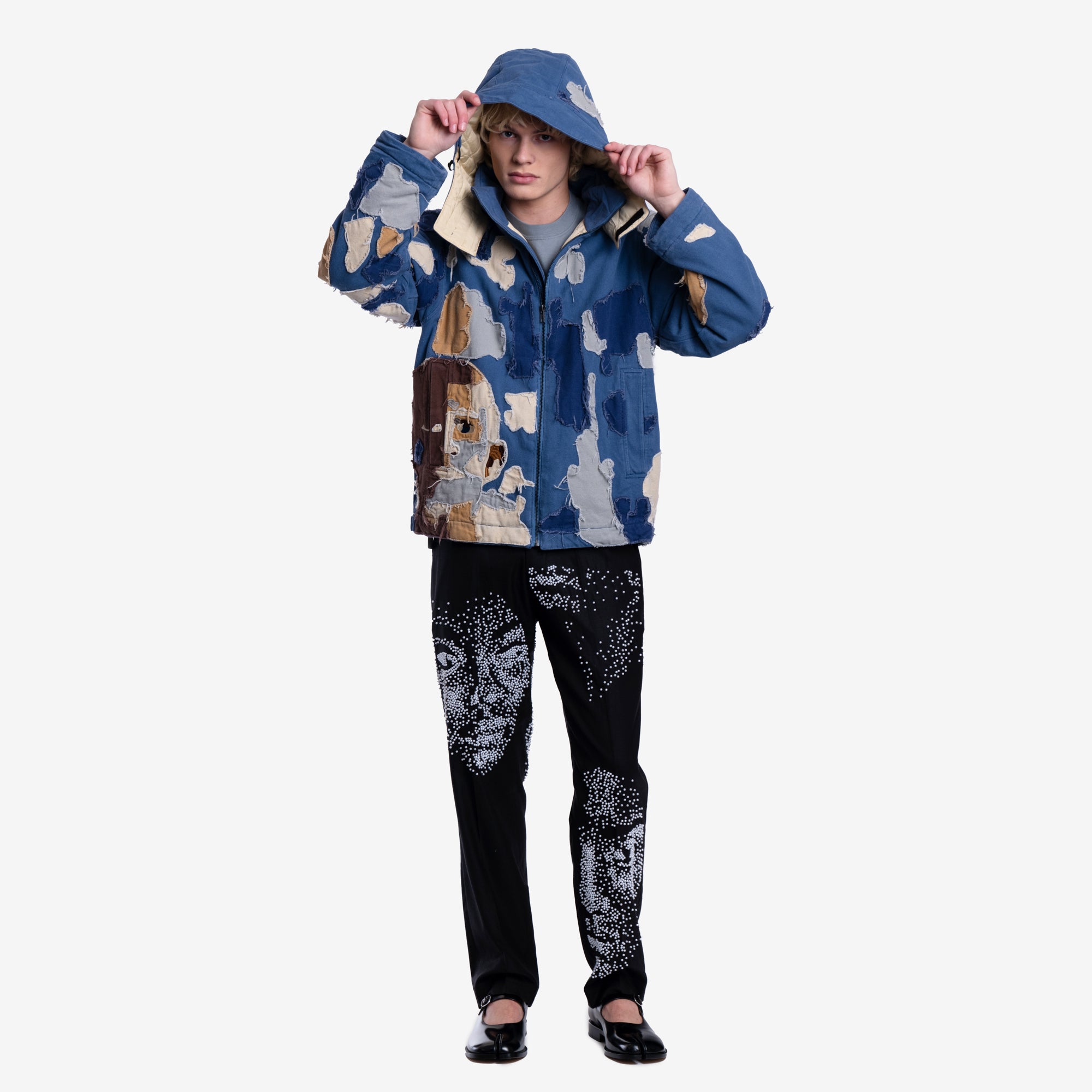 KidSuper Patchwork Canvas Jacket Blue - 7