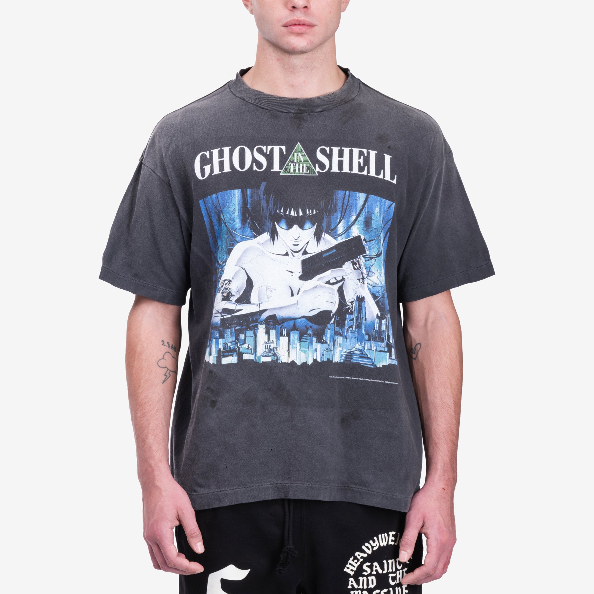 Saint Mxxxxxx Ghost in the Shell T-Shirt Black - 1