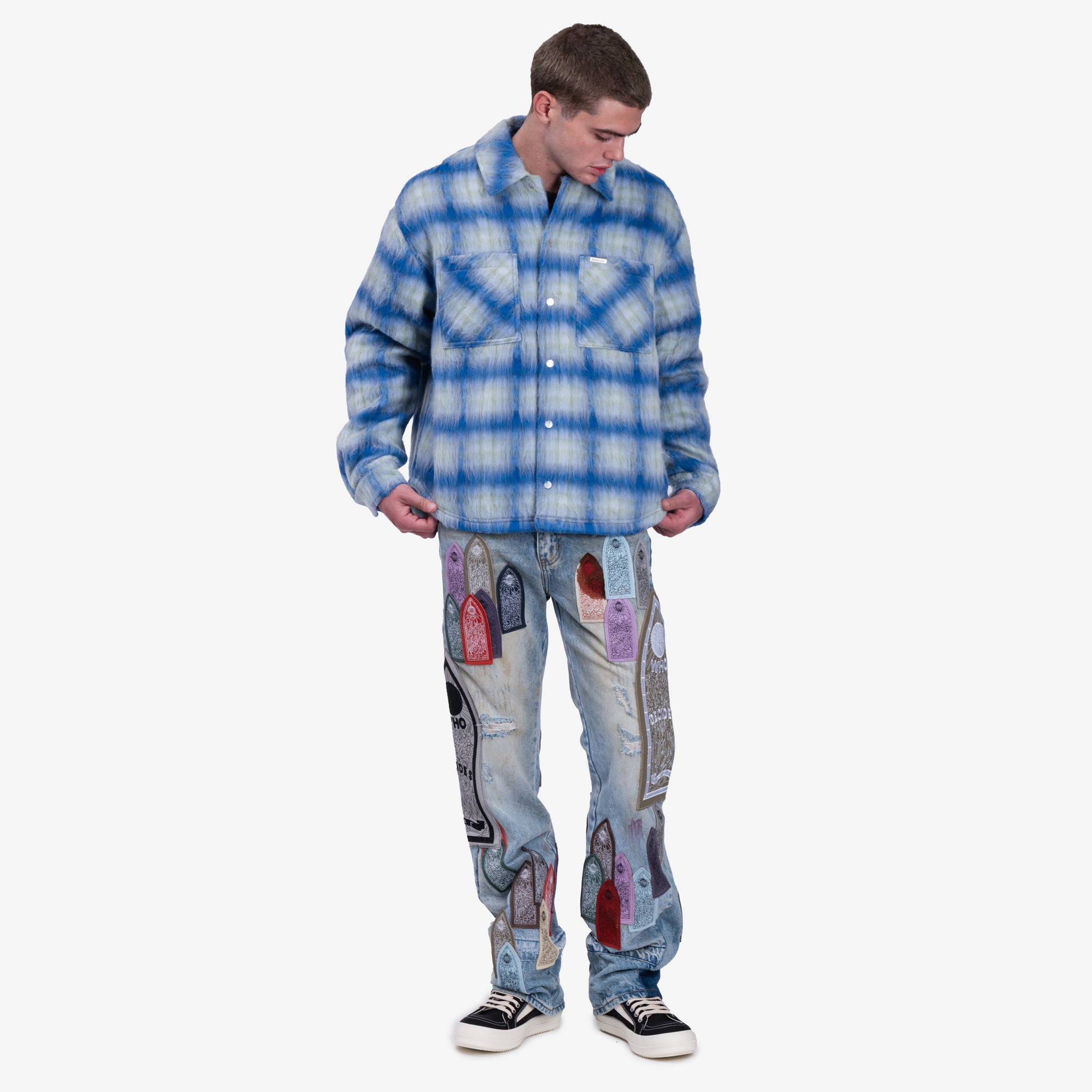 Represent Textured Overshirt Electric Blue - 2