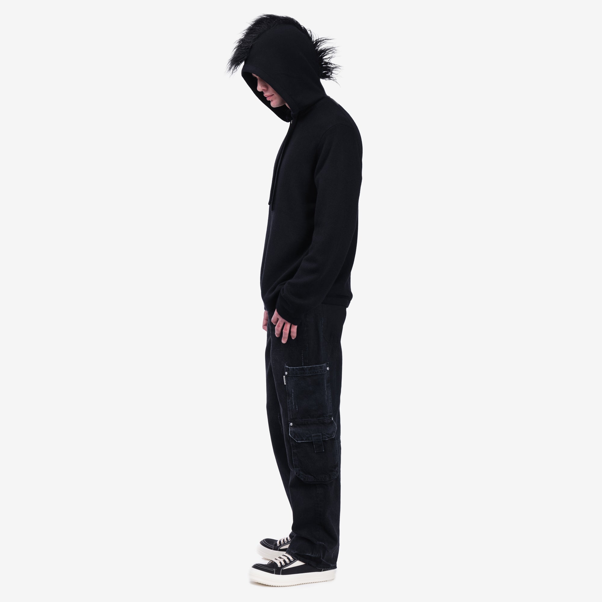 Helmut Lang Mohawk Zip Hoody Black - 2