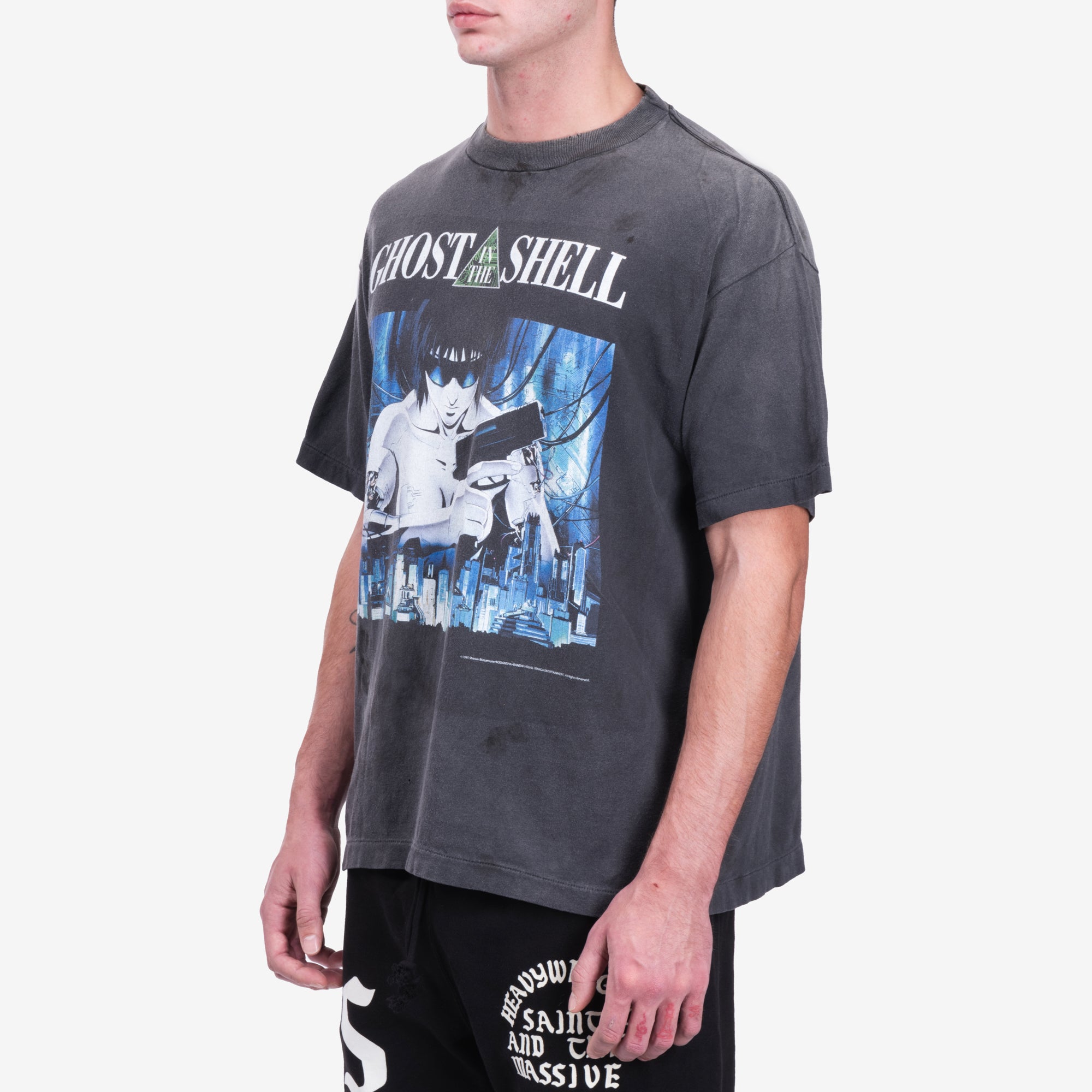 Mens Saint Mxxxxxx Ghost in the Shell T-Shirt in Black