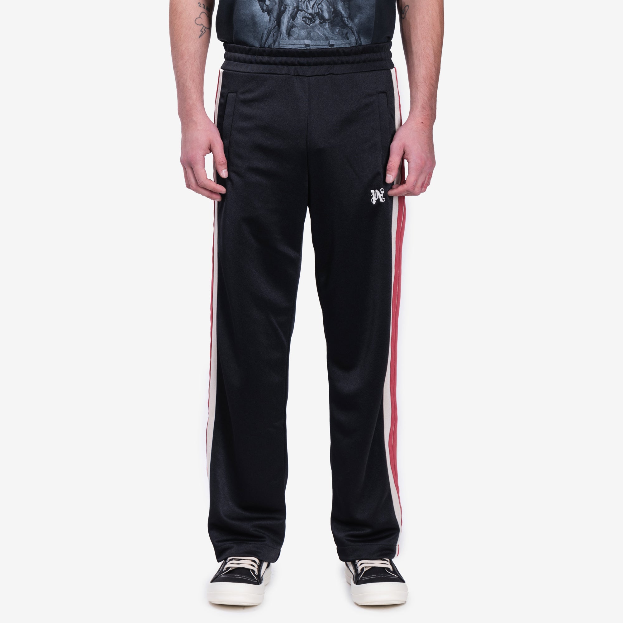 Palm Angels Monogram Colorblock Track Pants Black - 1