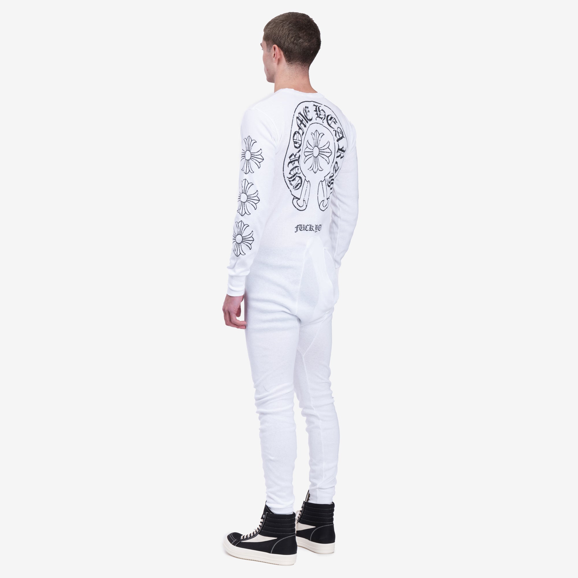 Chrome Hearts CH Horseshoe Plus Onesie White - 4