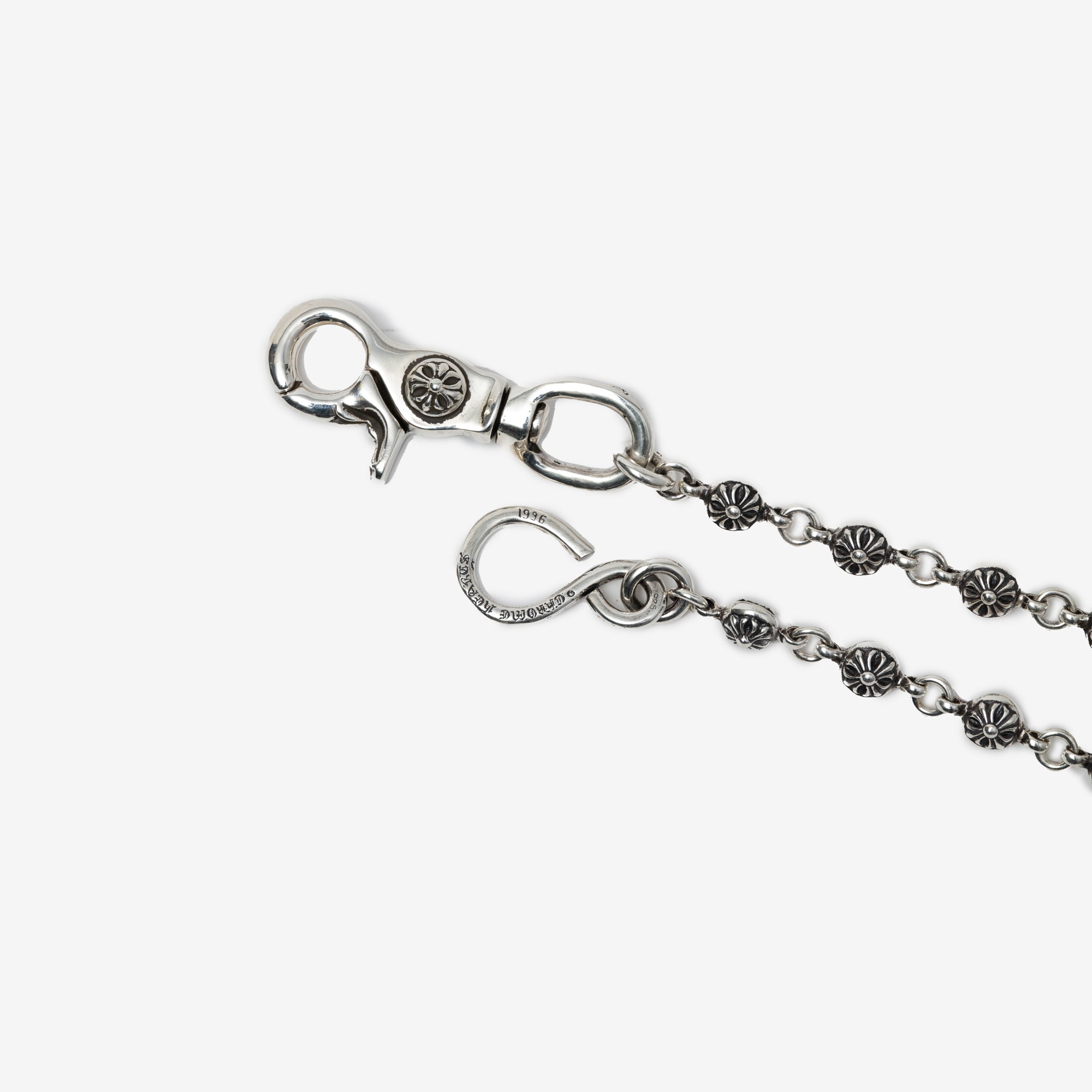 Chrome Hearts CH Wallet Chain Crossballs Long 1 Clip Silver - 2