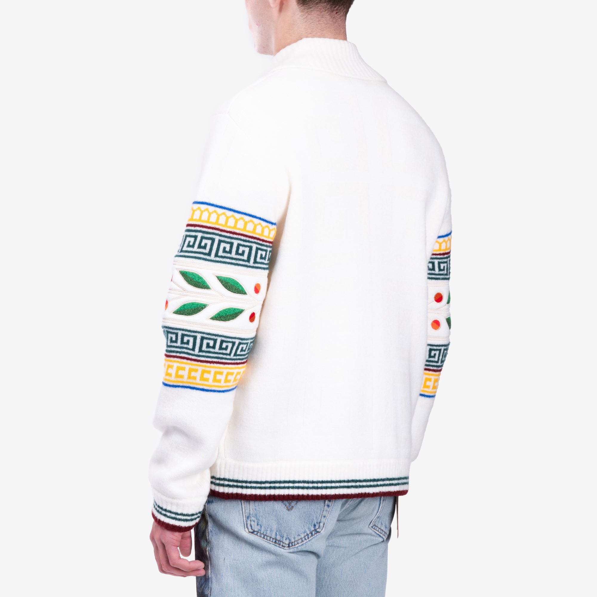 Casablanca Lauriel Olympique Polo Sweater White - 4