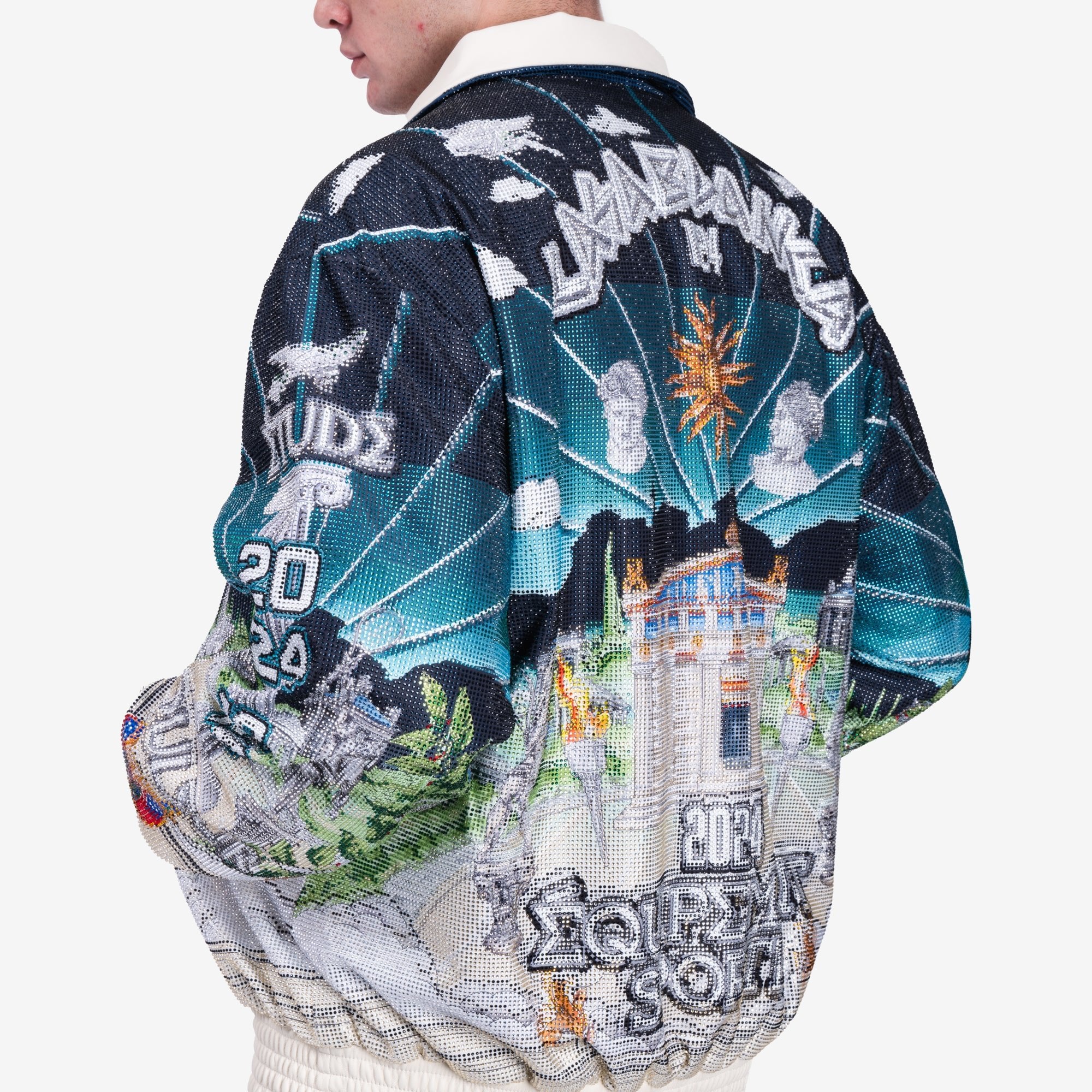 Casablanca Le Temple du Sport Crystal Bomber Jacket Multi - 6