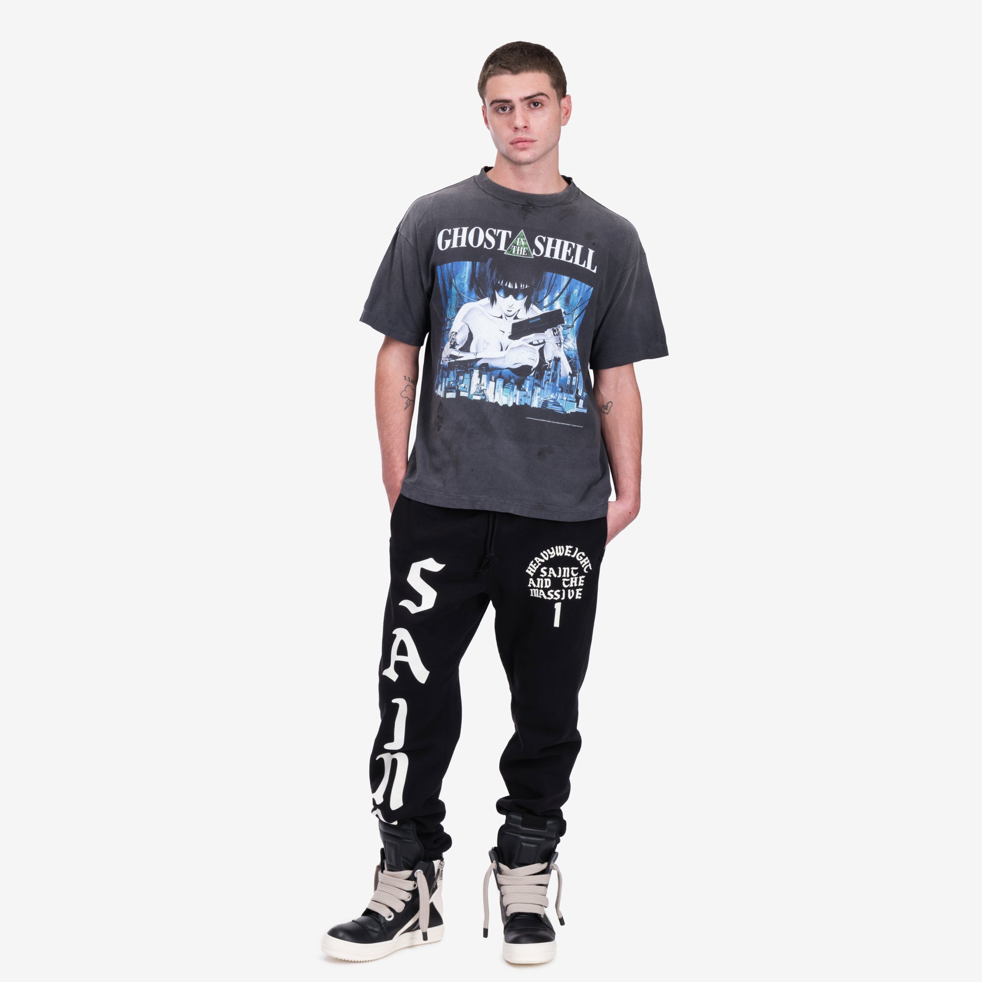 Saint Mxxxxxx Ghost in the Shell T-Shirt Black - 2