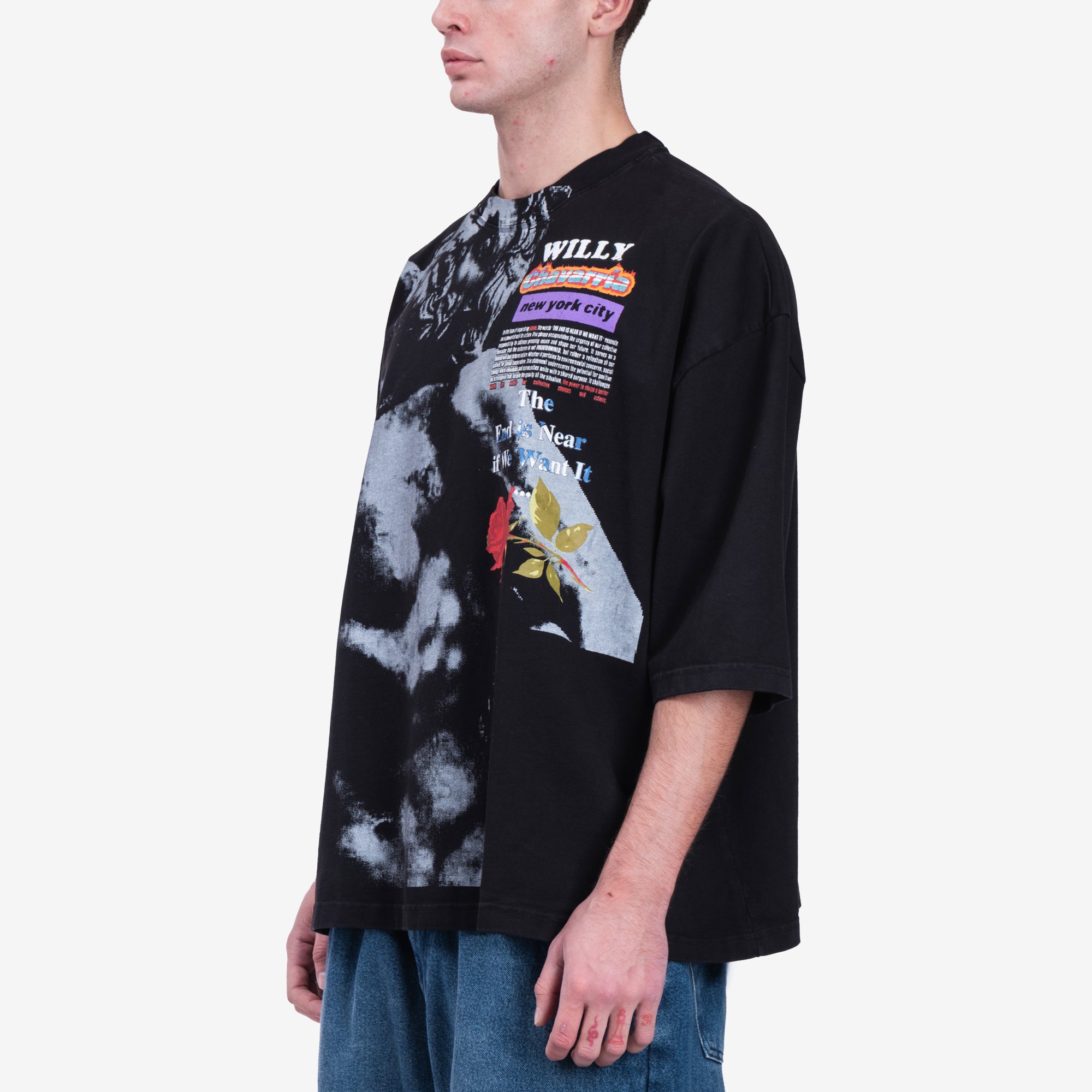 Willy Chavarria End is Near Buffalo T-Shirt Black - 3