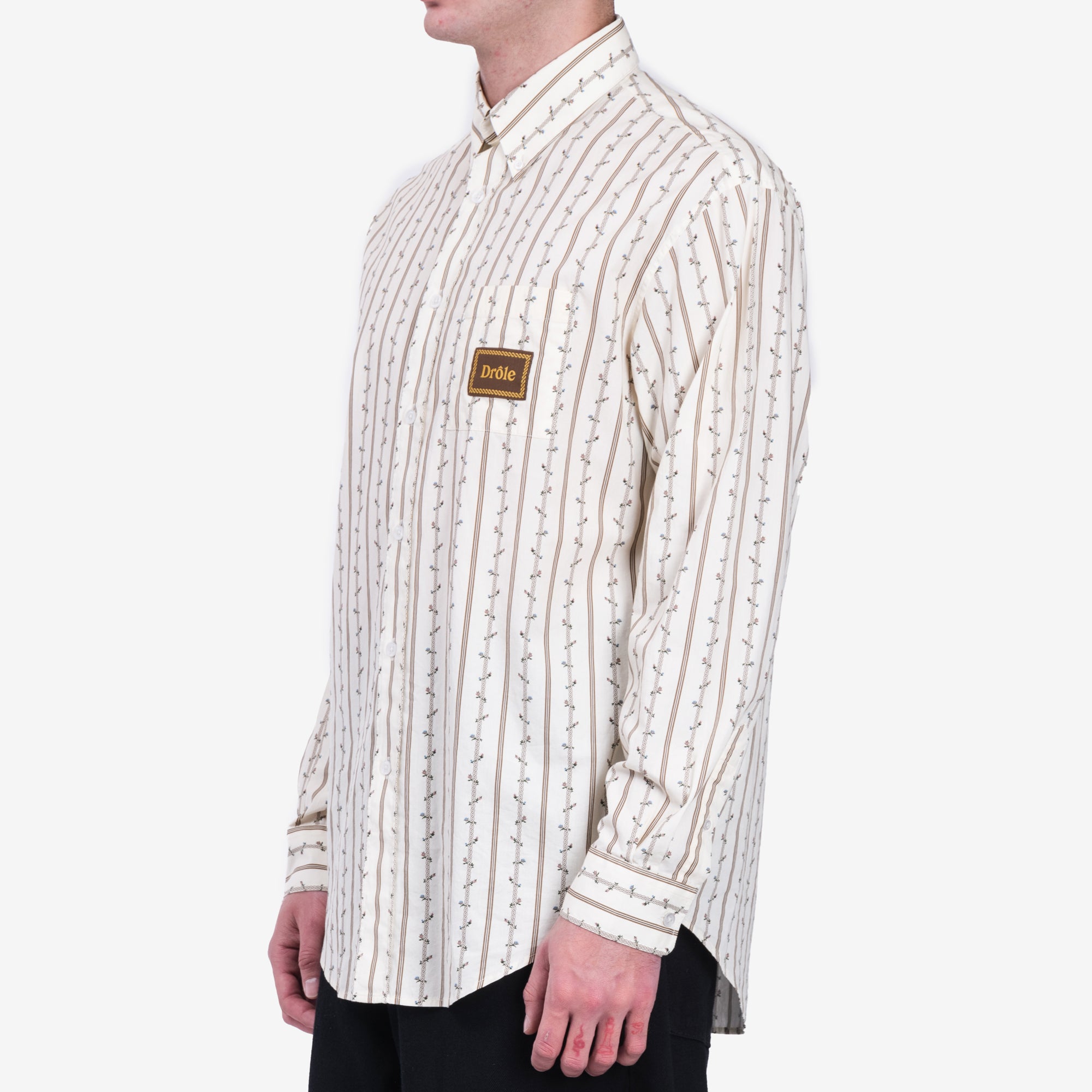 Drôle de Monsieur La Chemise Fleurs Tressees Ecru - 3