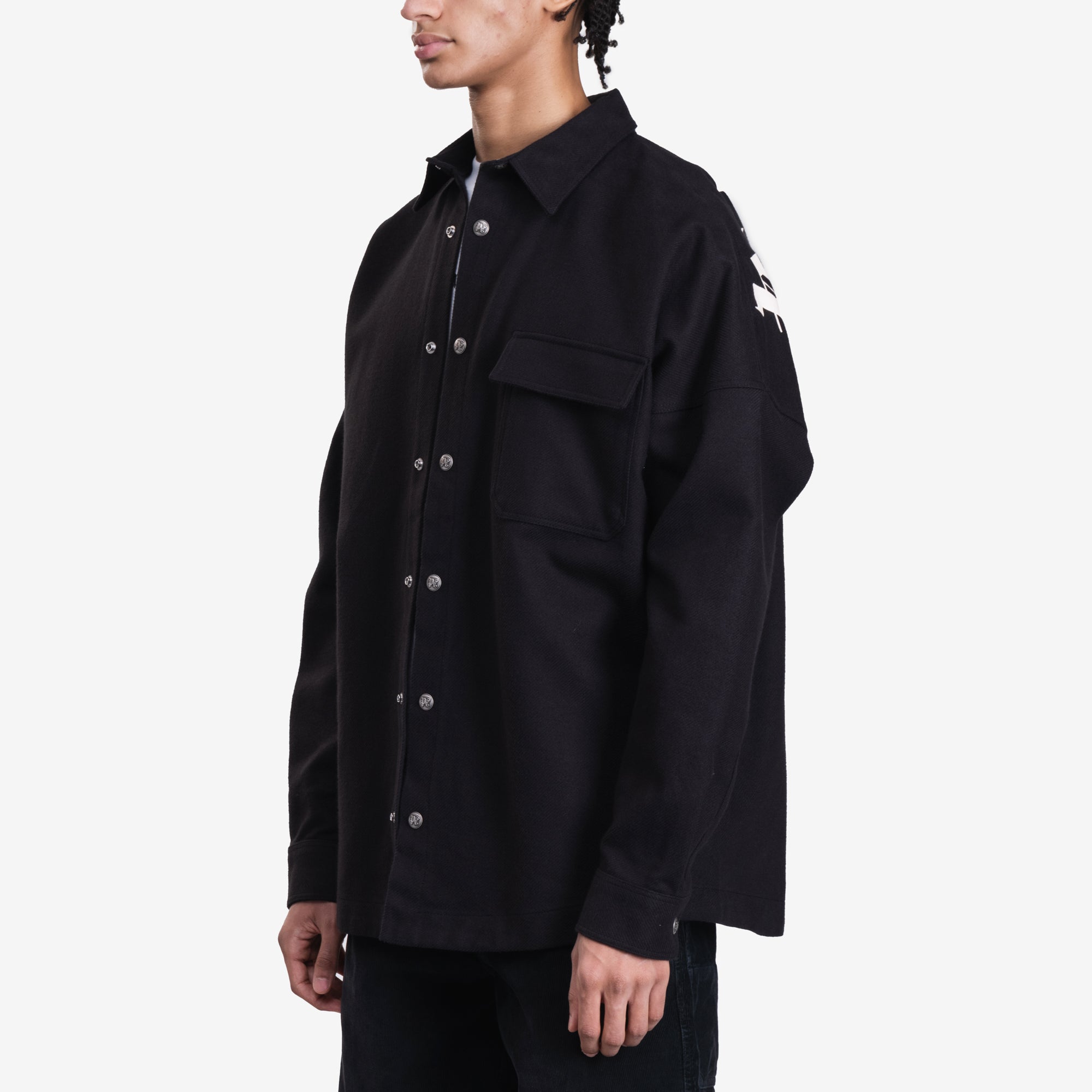 Palm Angels Classic Logo Overshirt Black - 3
