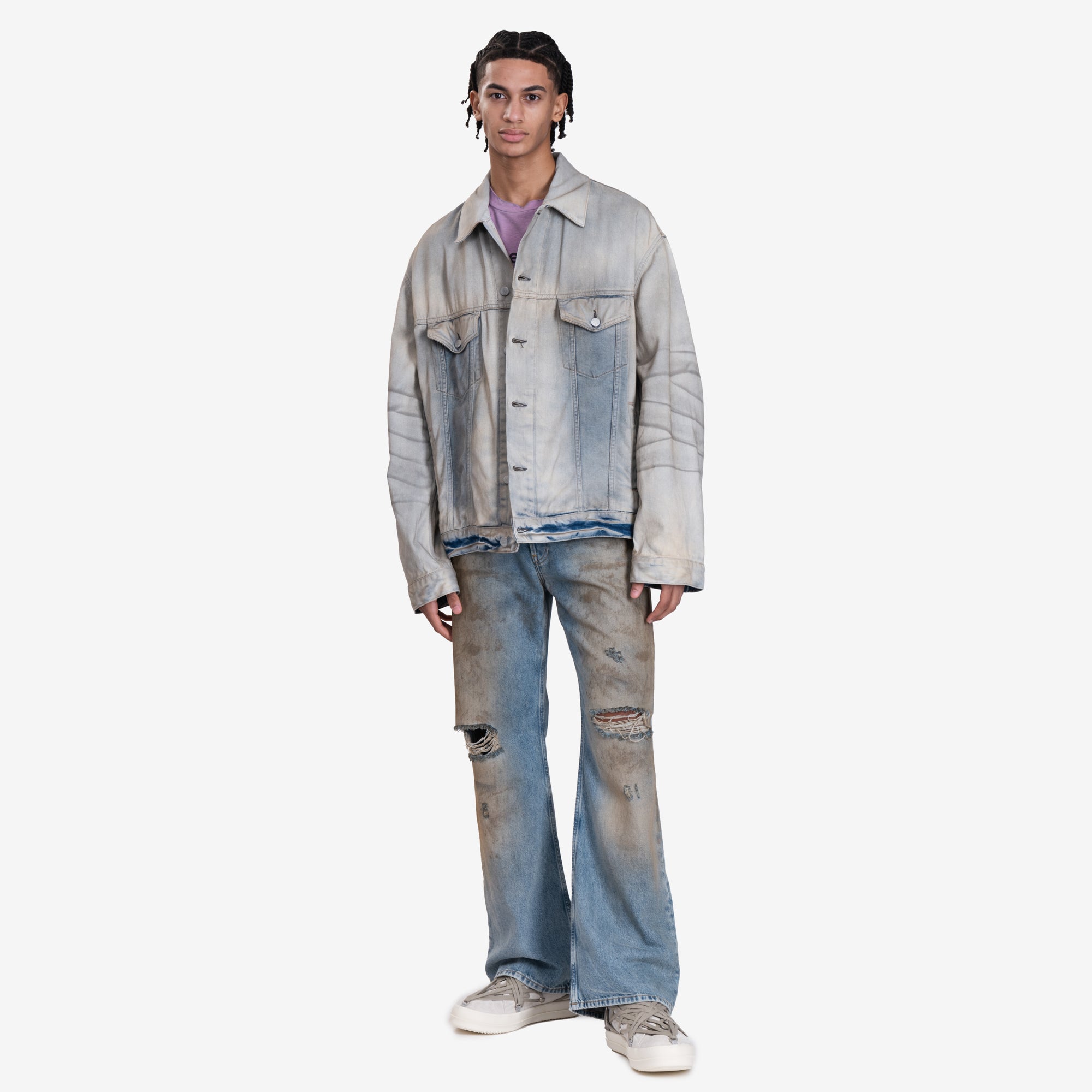 Acne Studios Oversized Denim Jacket Light Blue - 2