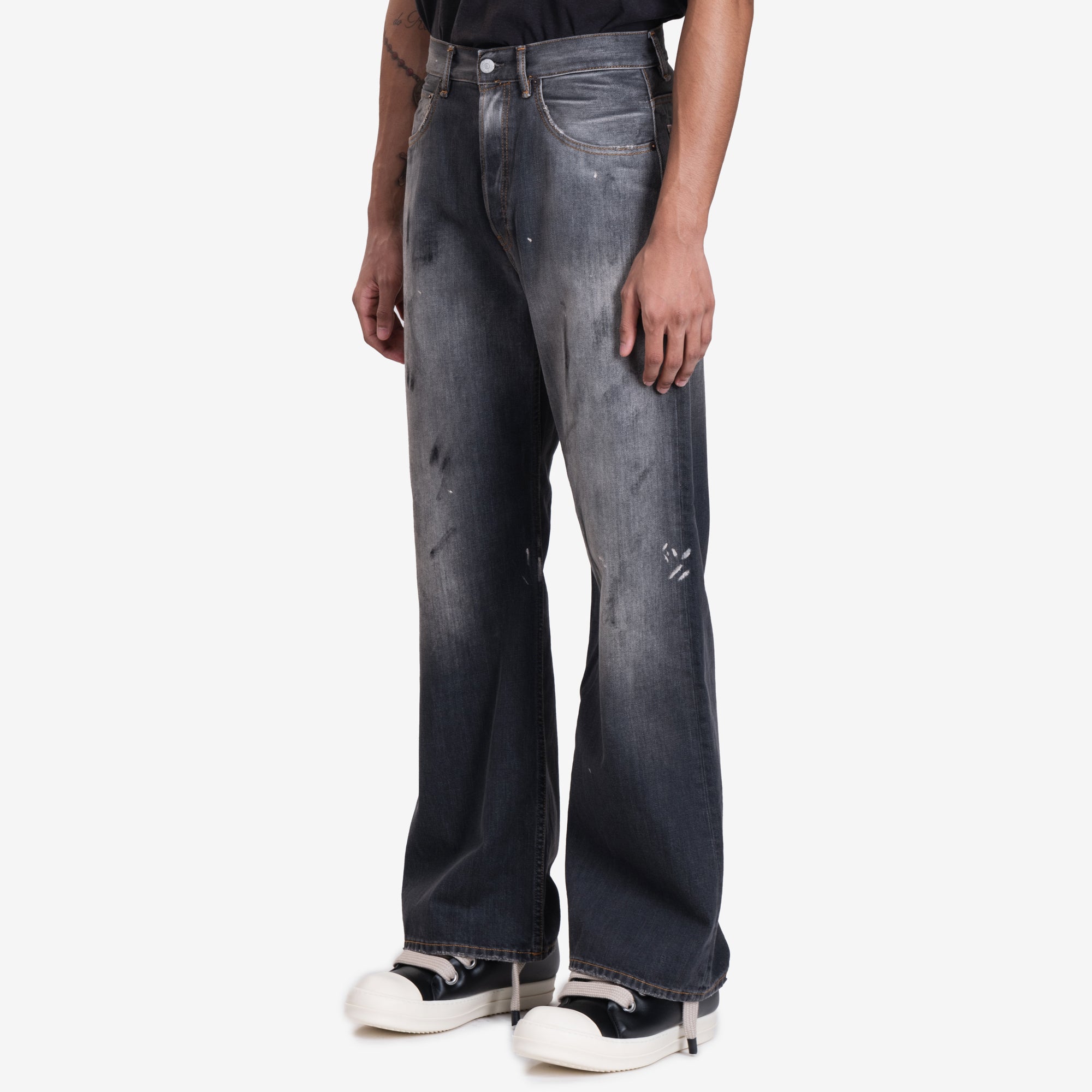 Mens Acne Studios 2021M Trafalgar Loose Fit Jeans in Black