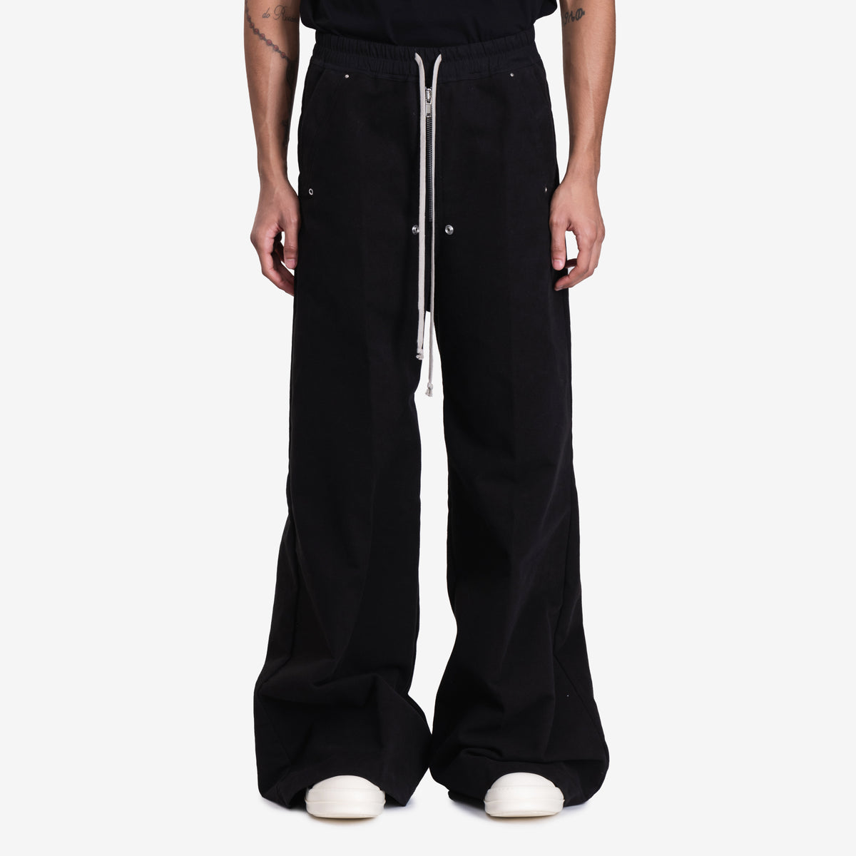 Rick Owens Mens Wide Bela Pants in Black