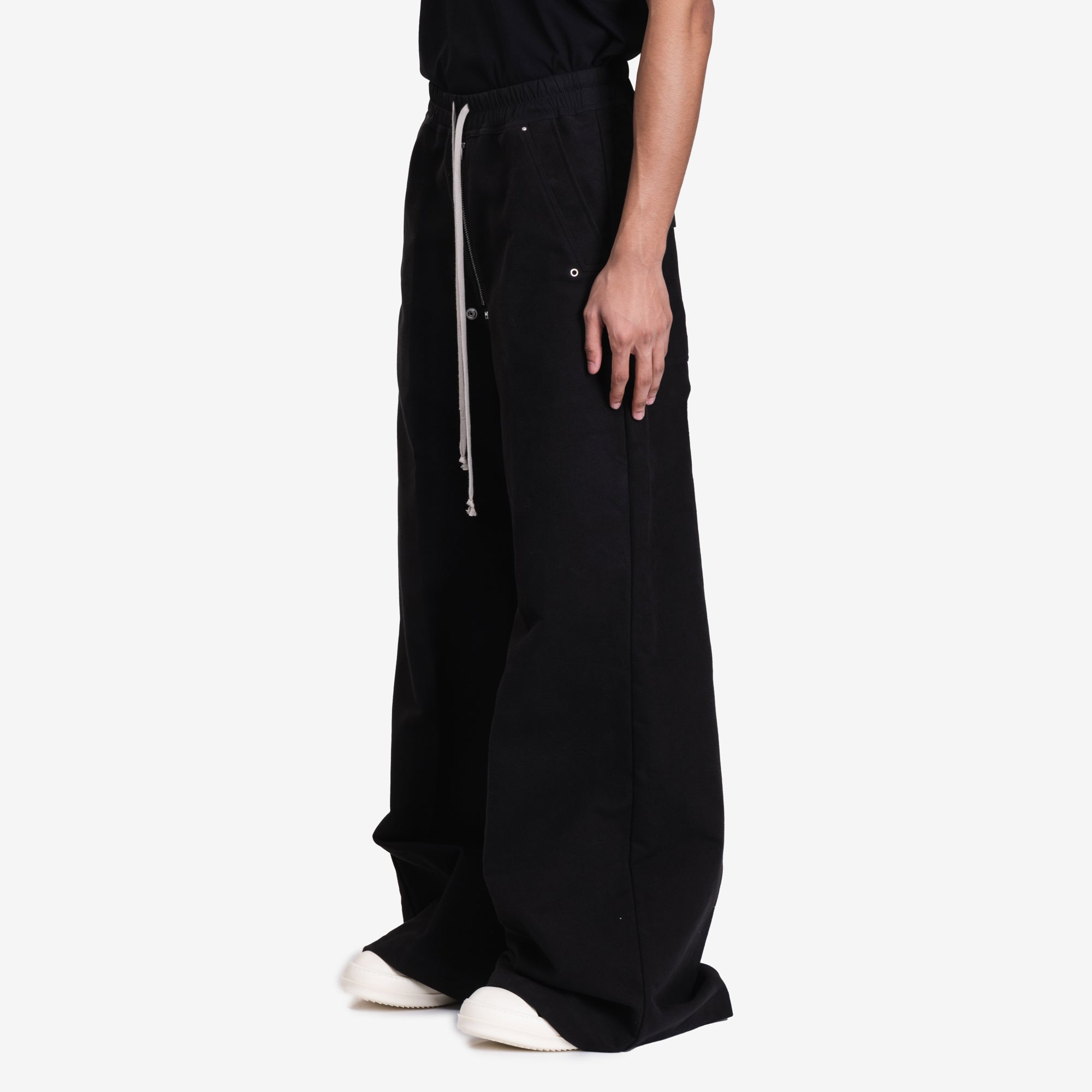 Rick Owens Mens Wide Bela Pants in Black