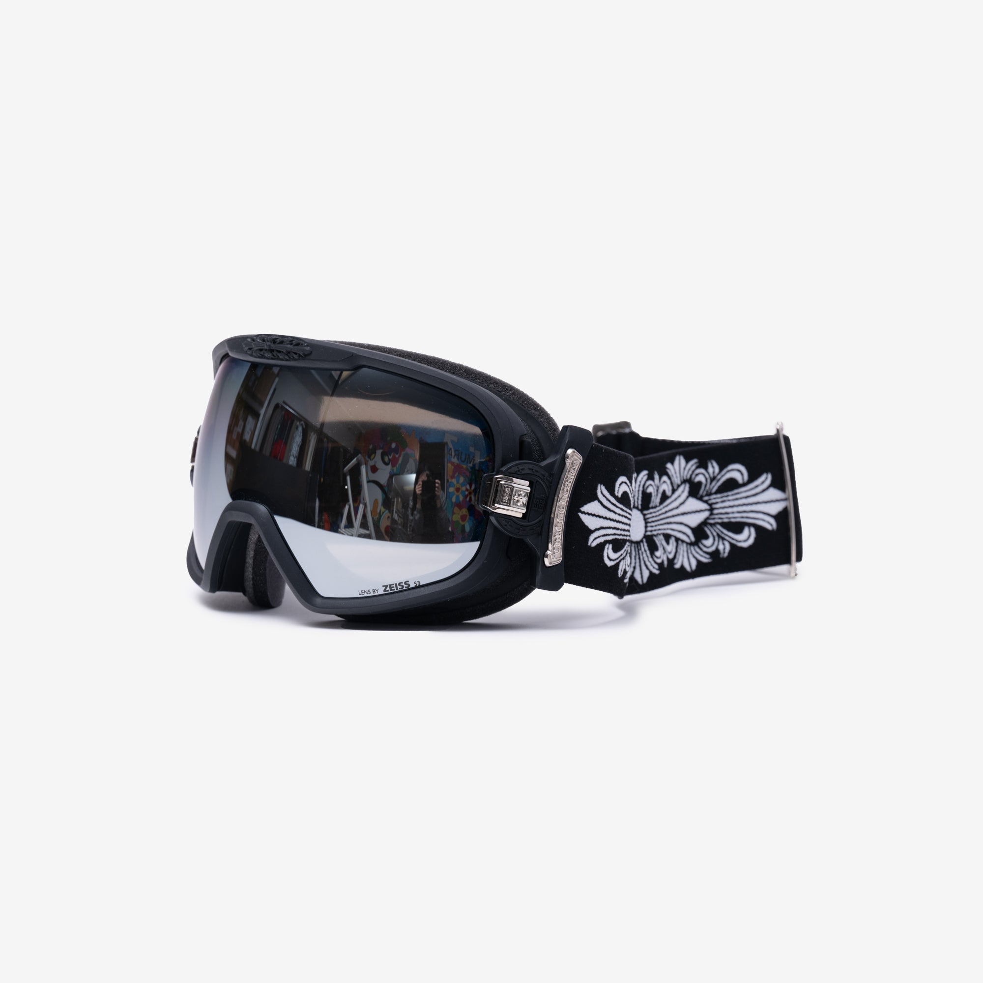 Chrome Hearts Silver Morning Ski Goggles in Black