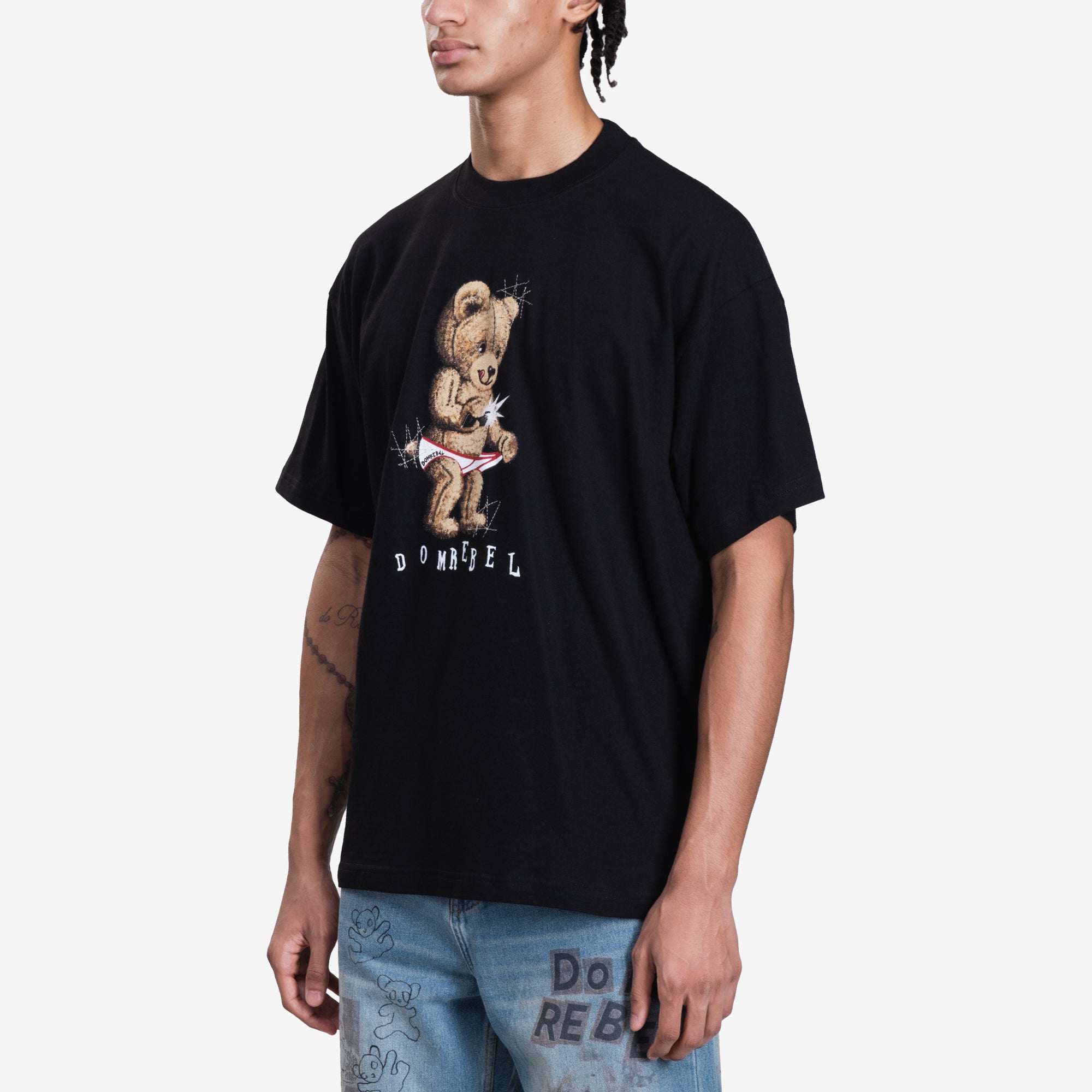 Dom Rebel Snap Shot Vintage T-Shirt Black - 3