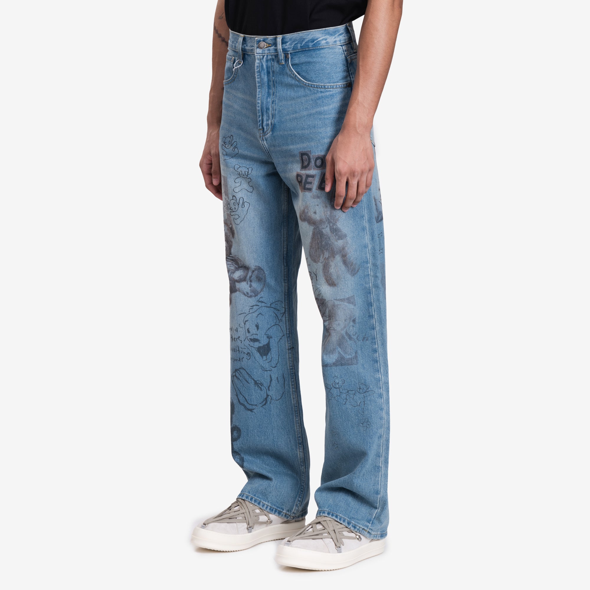 Dom Rebel Stuffy Bootcut Jeans Mid Blue - 3