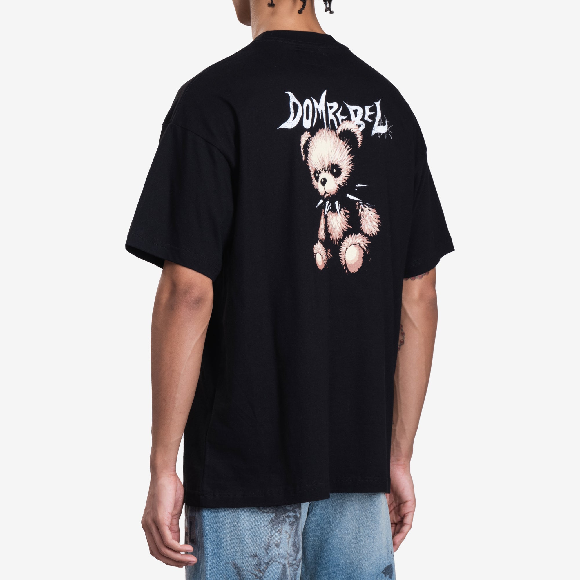 Dom Rebel Collar Bear T-Shirt Black - 4