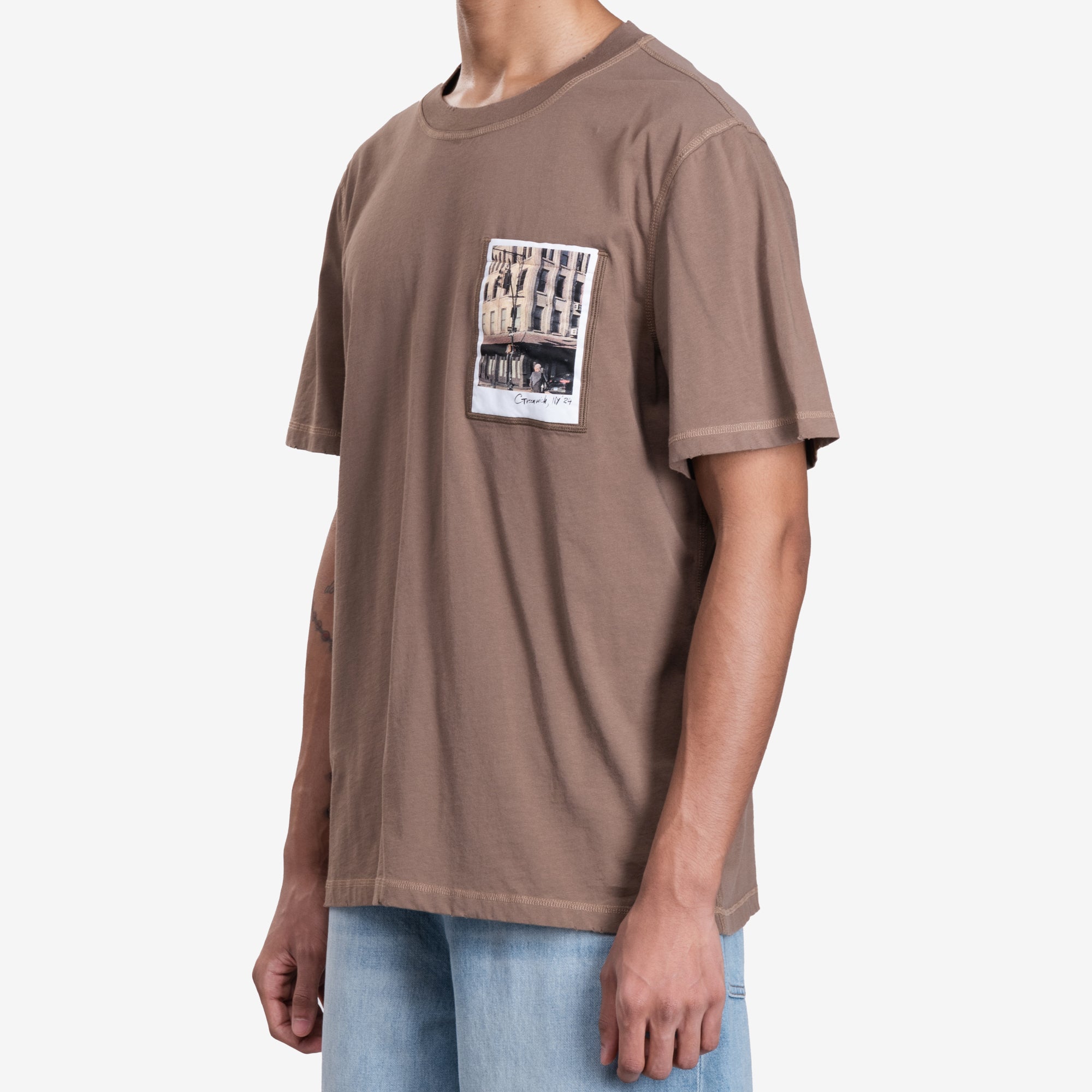 Helmut Lang Postcard Greenwich T-Shirt Brownstone - 3