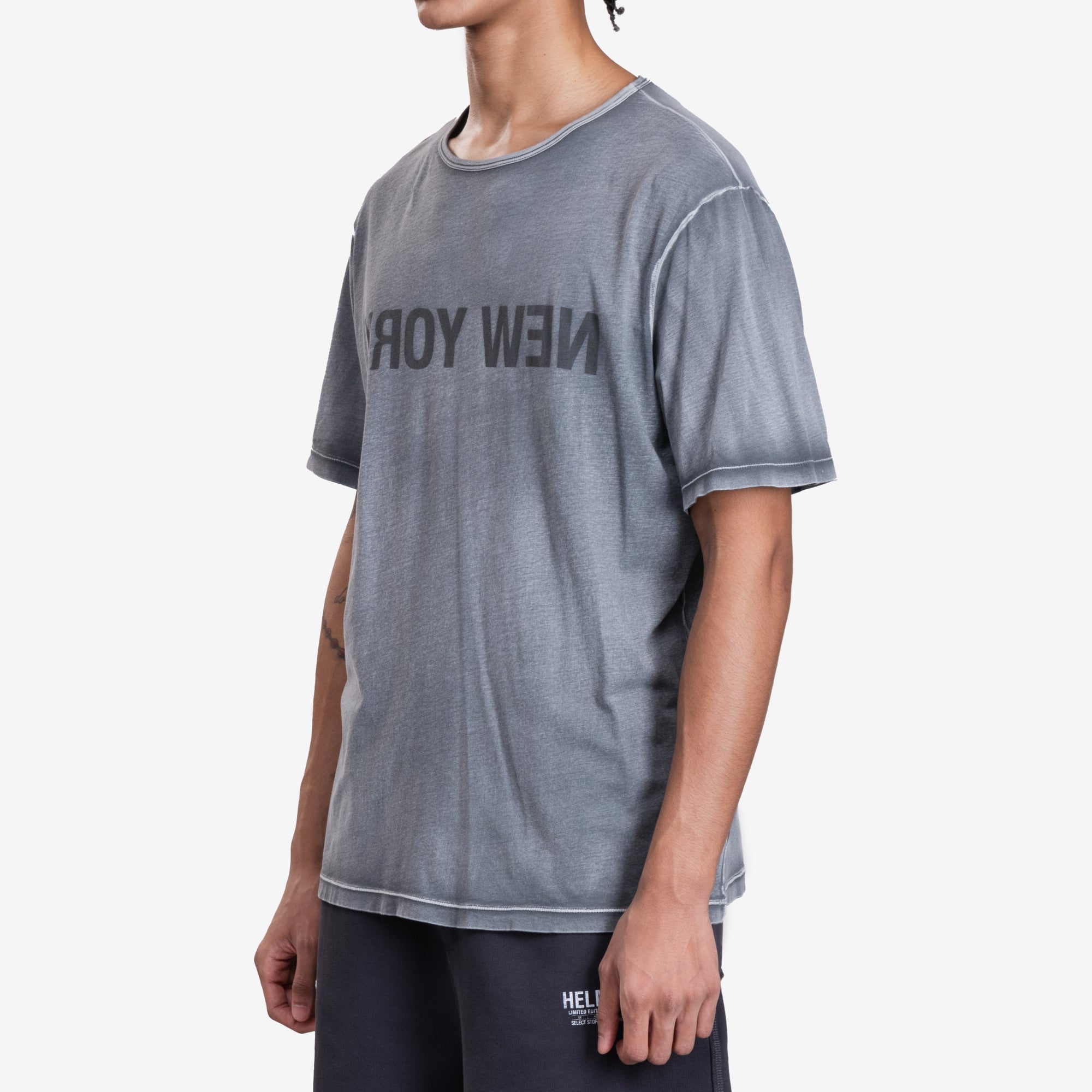 Helmut Lang New York Garment T-Shirt Gunmetal - 3