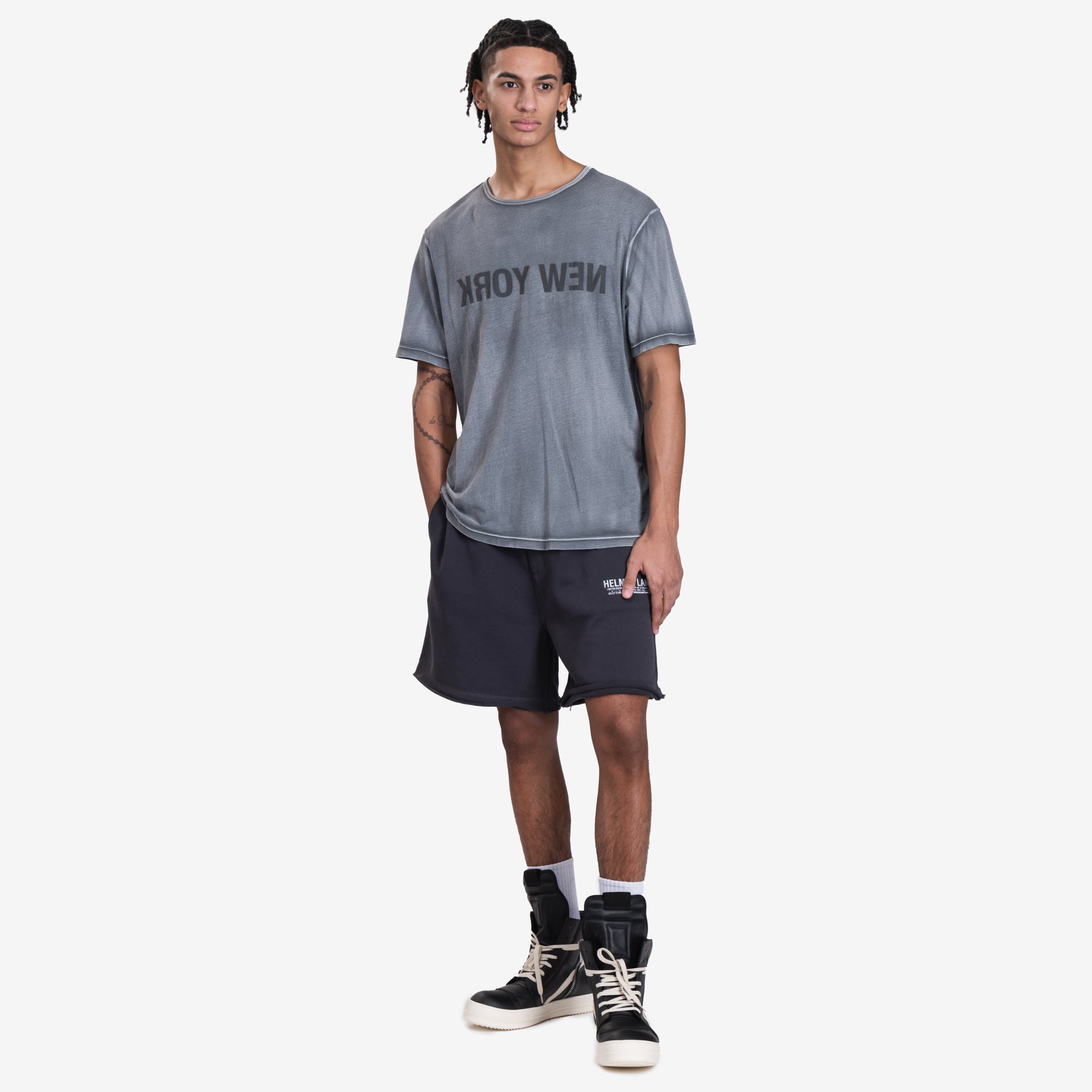 Helmut Lang New York Garment T-Shirt Gunmetal - 2