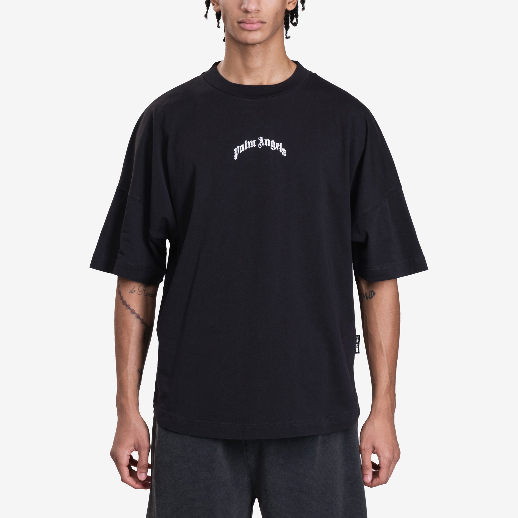Photo of Palm Angels Back Curved Logo Over T-Shirt - 1