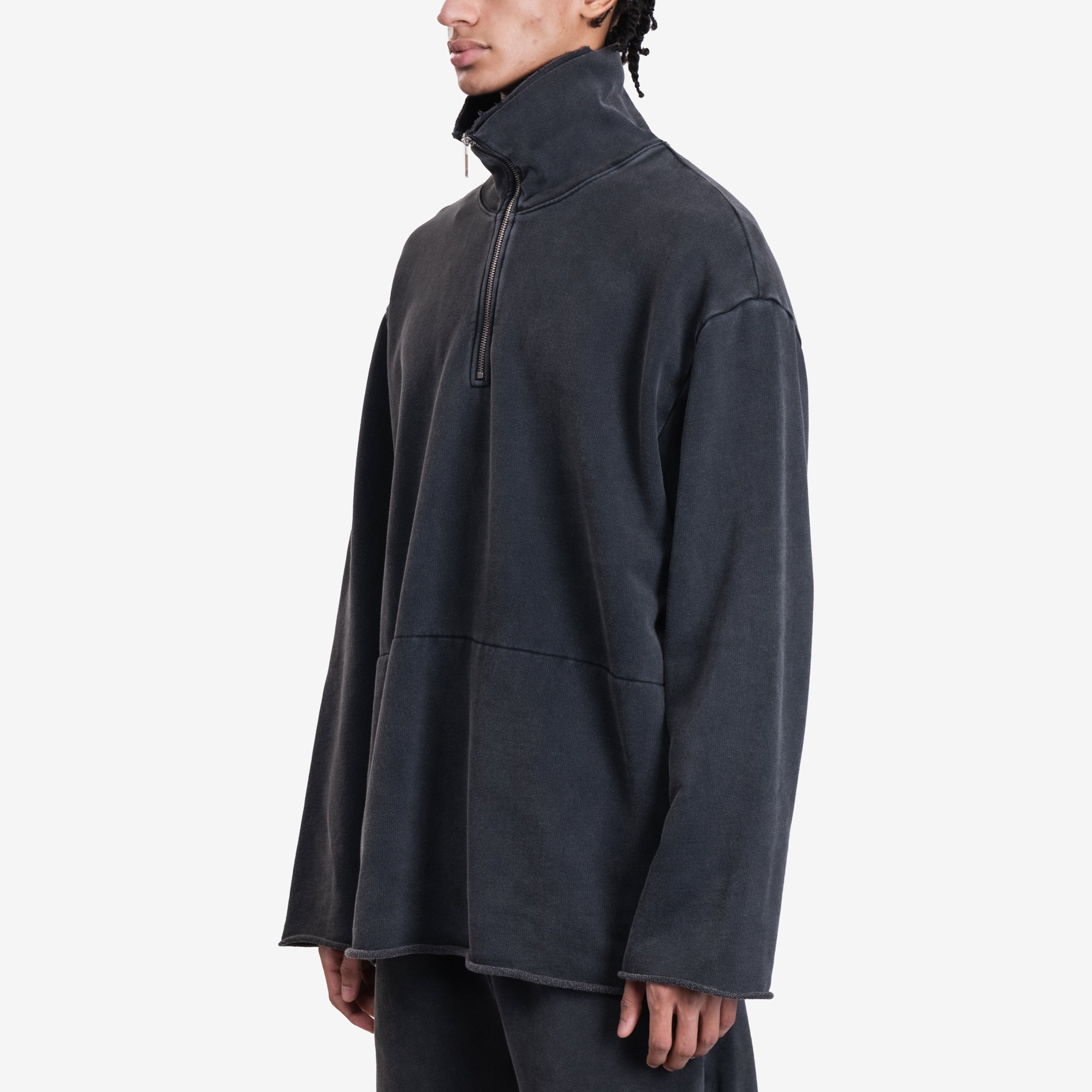 Helmut Lang GD Upstate Quarter Zip Sweatshirt Black - 3