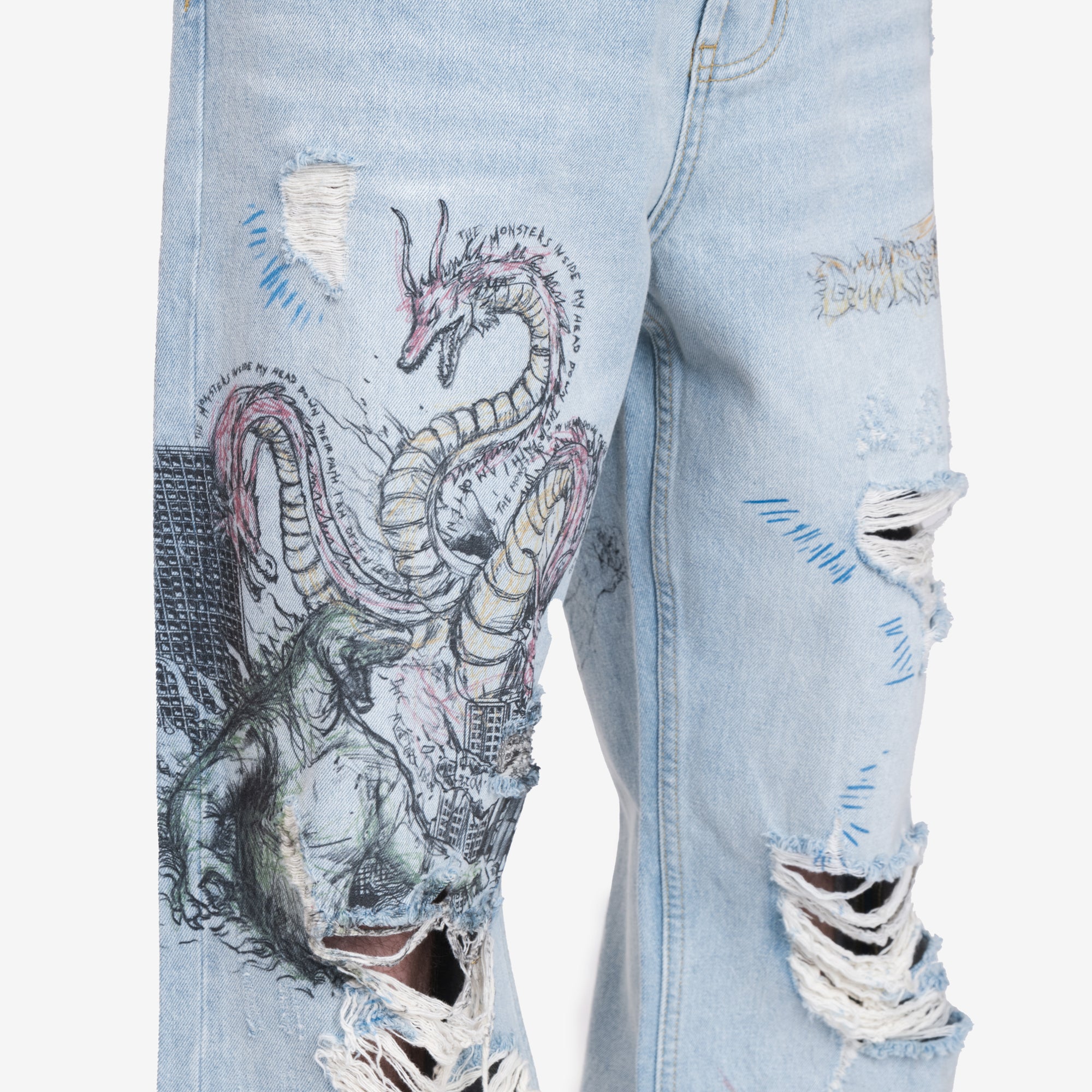 Dom Rebel Conflict Bootcut Jeans Light Blue - 5