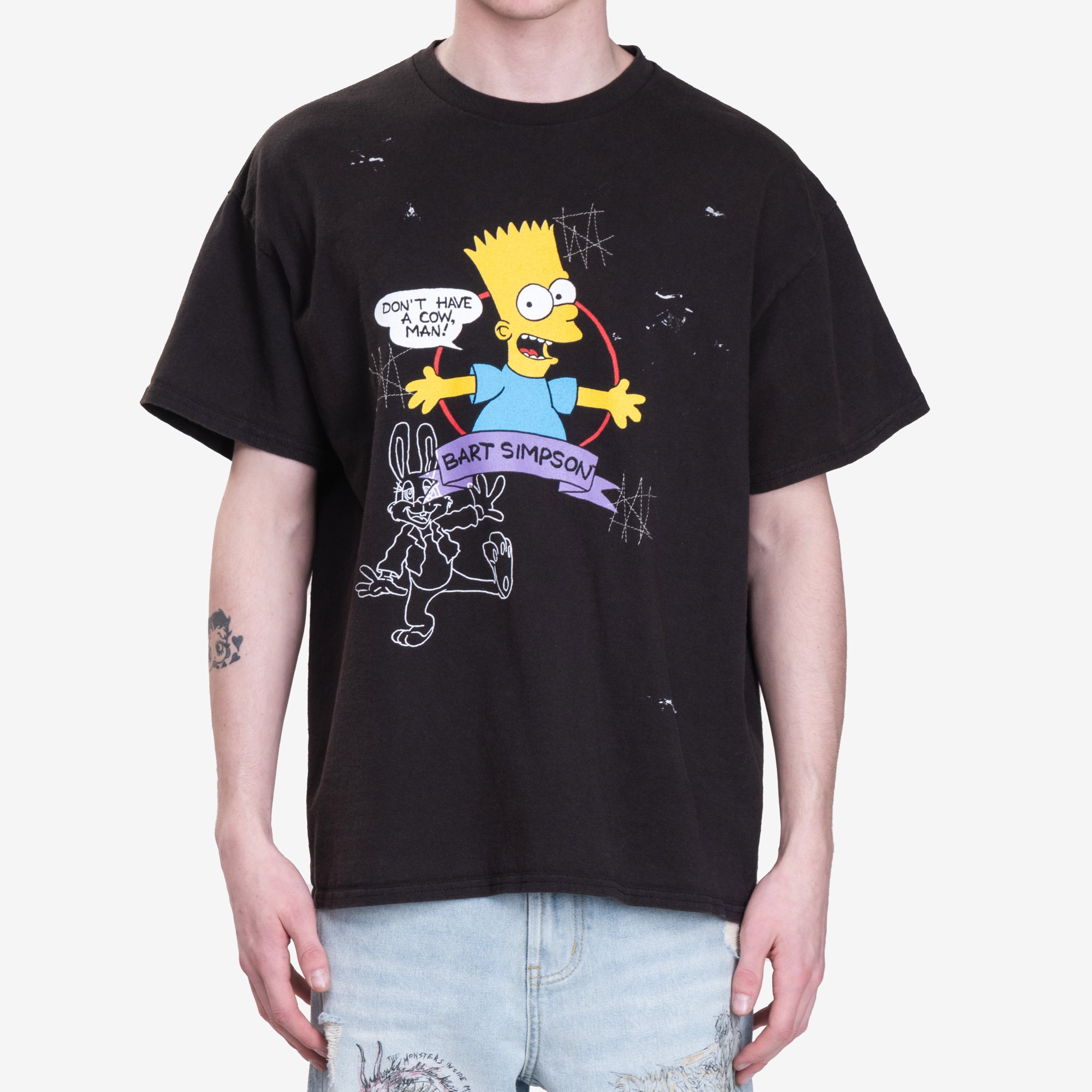Dom Rebel Bart Vintage T-Shirt Black - 1