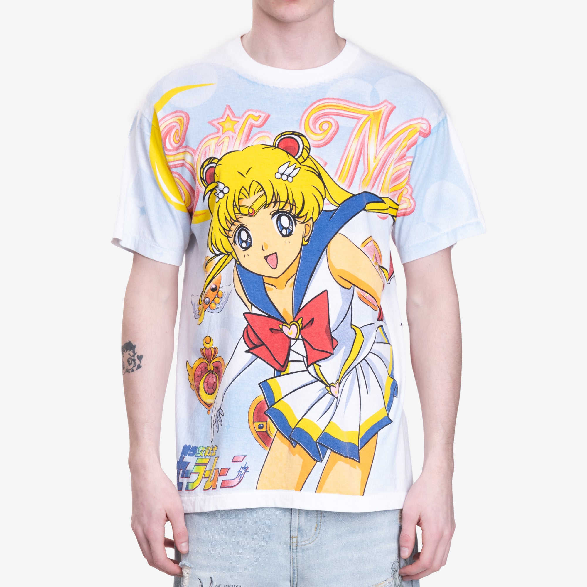 SAILOR MOON セーラームーン ヴィンテージ tシャツ Earthling VIP セーラームーン ヴィンテージ プリントTシャツ ホワイト