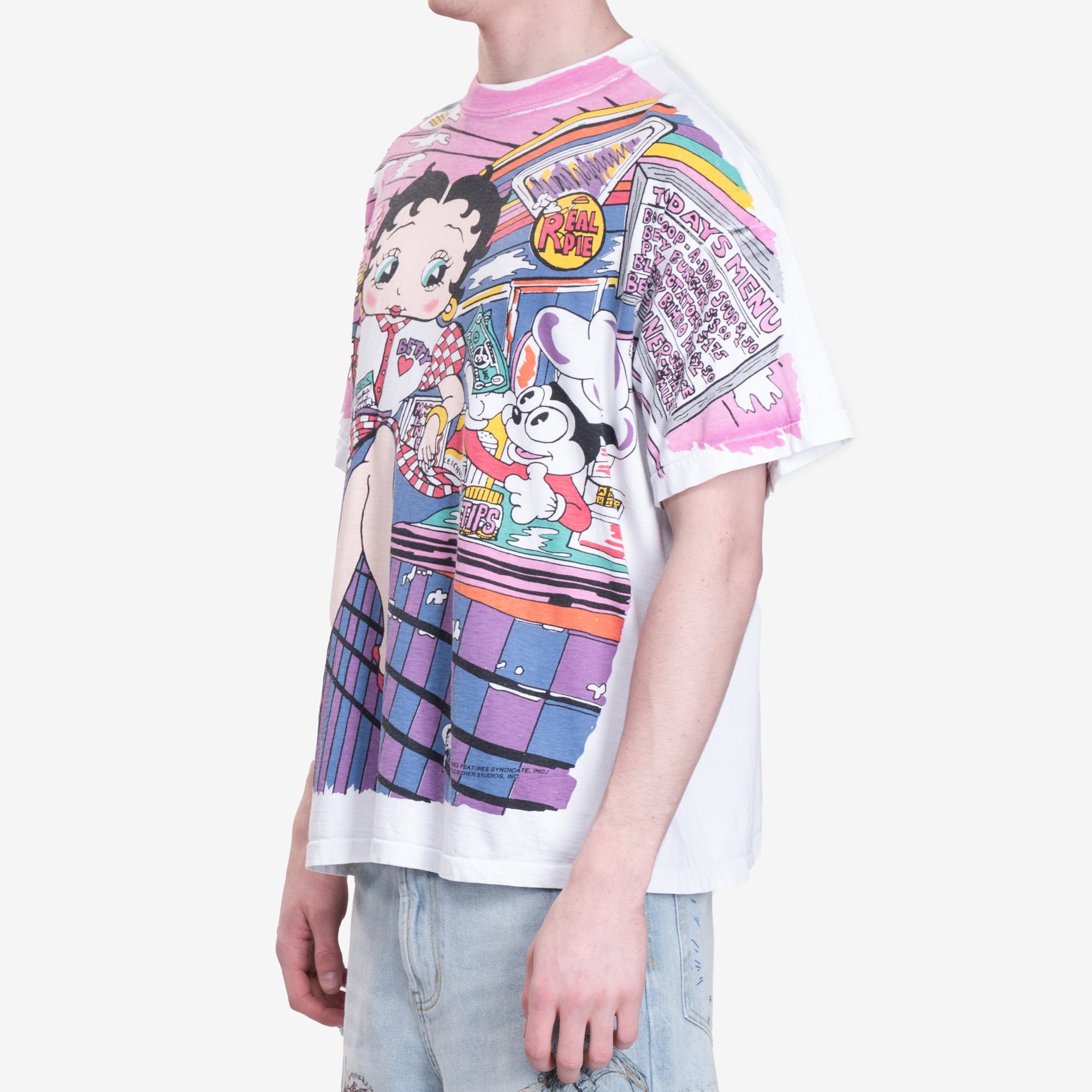 Earthling VIP Betty Boop AOP Vintage T-Shirt White - 5