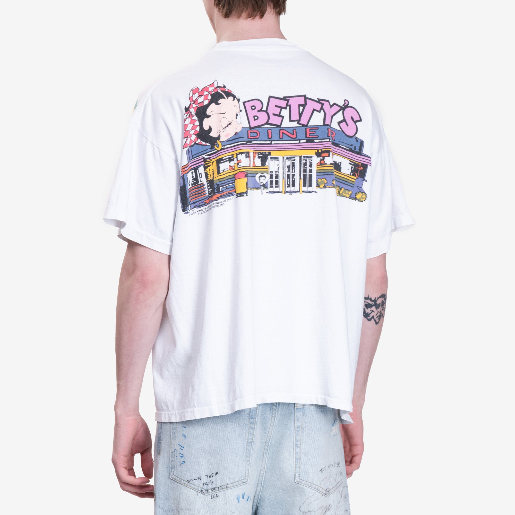 Earthling VIP Betty Boop AOP Vintage T-Shirt White - 6