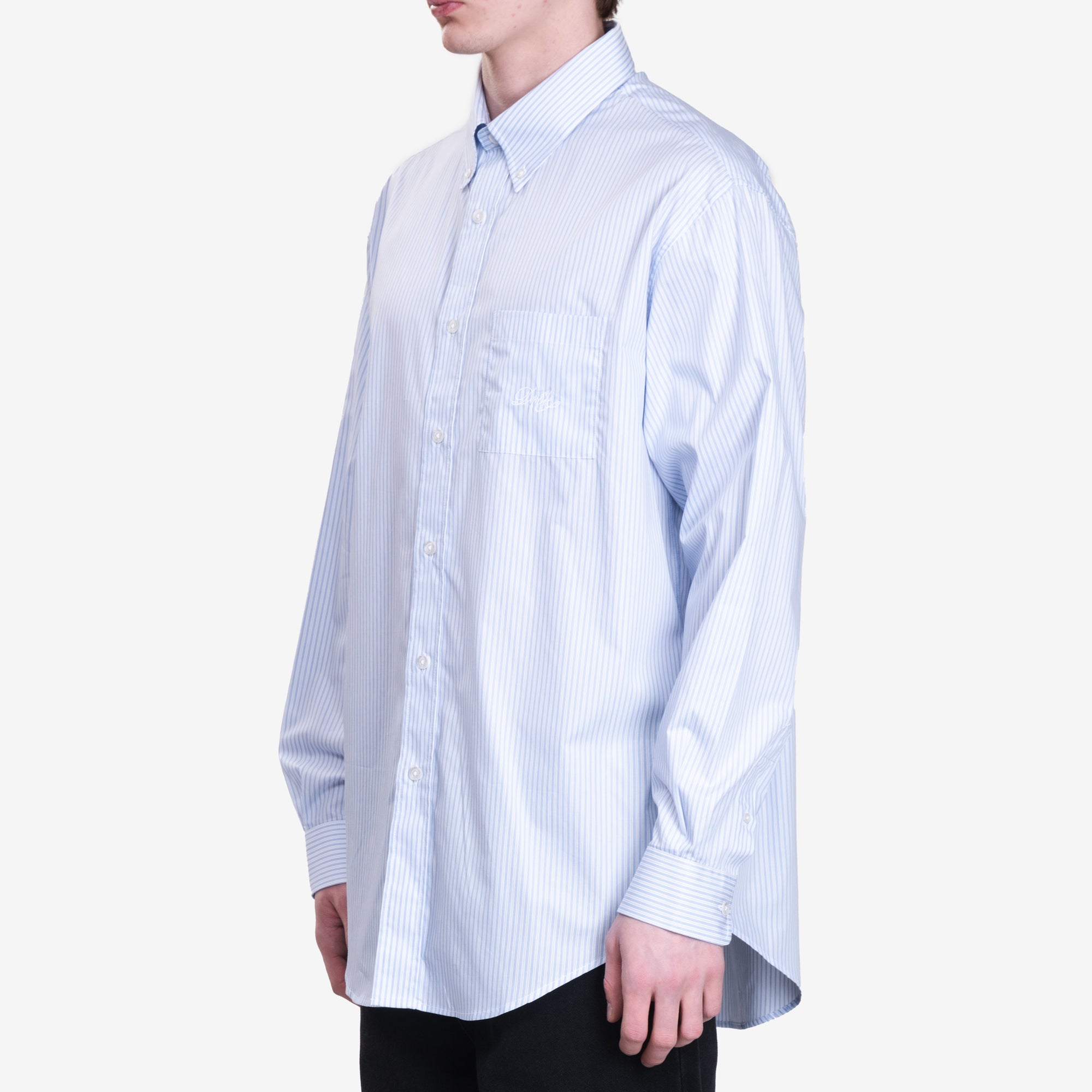 Drôle de Monsieur La Chemise Rayee Light Blue - 3