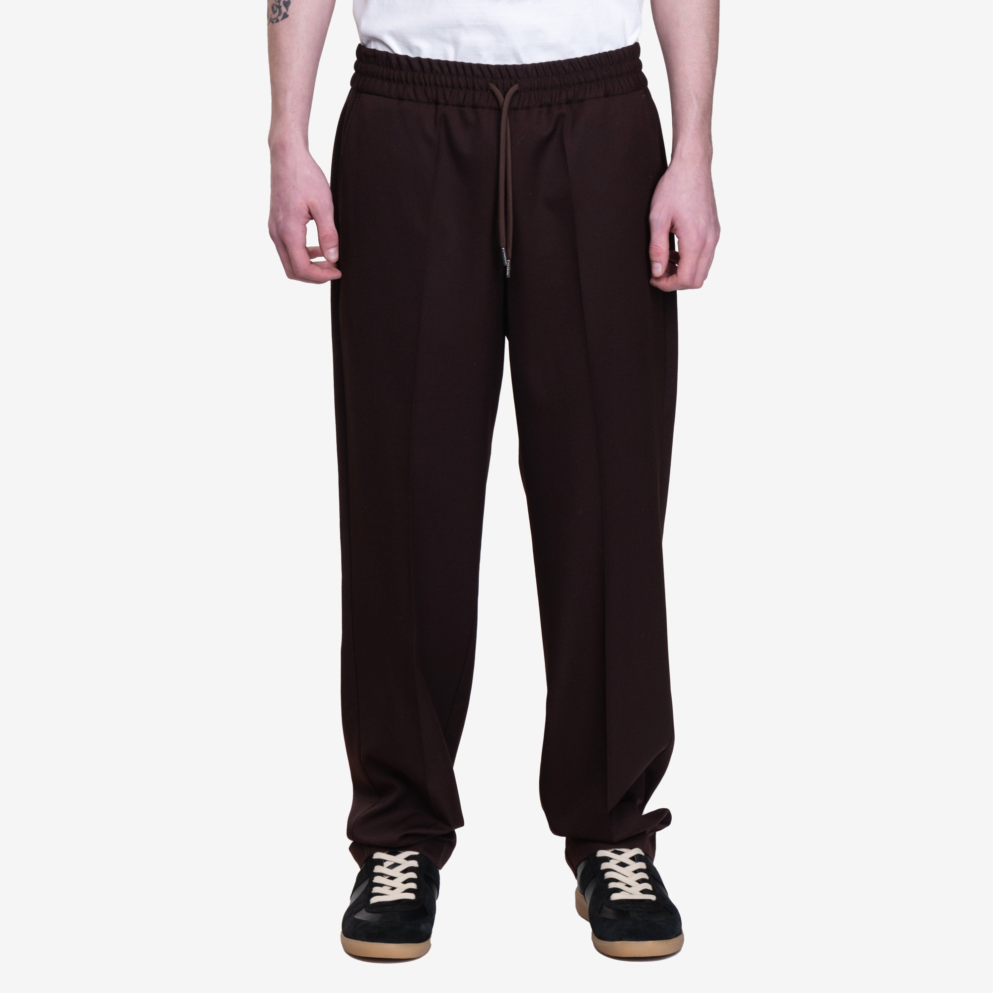 Drôle de Monsieur Le Pantalon Droit Laine Dark Brown - 1