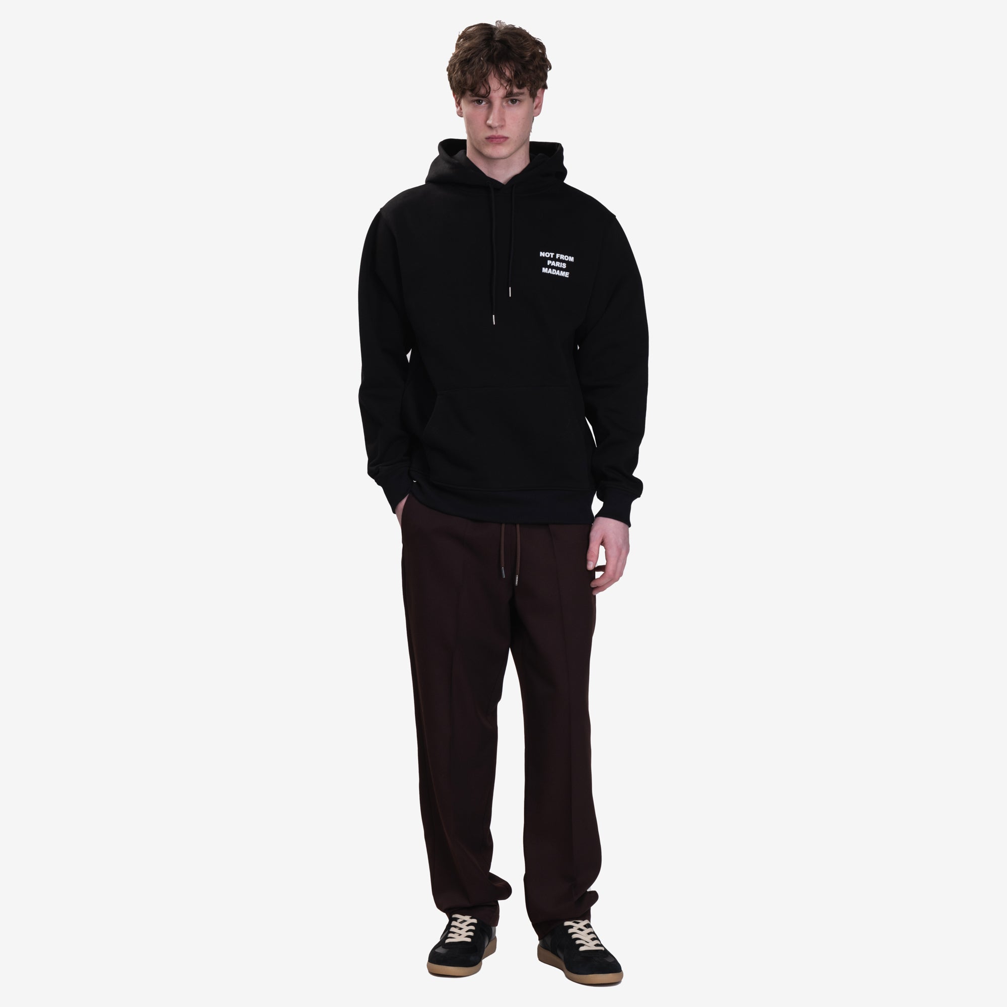 Drôle de Monsieur Le Hoodie Slogan Black - 2