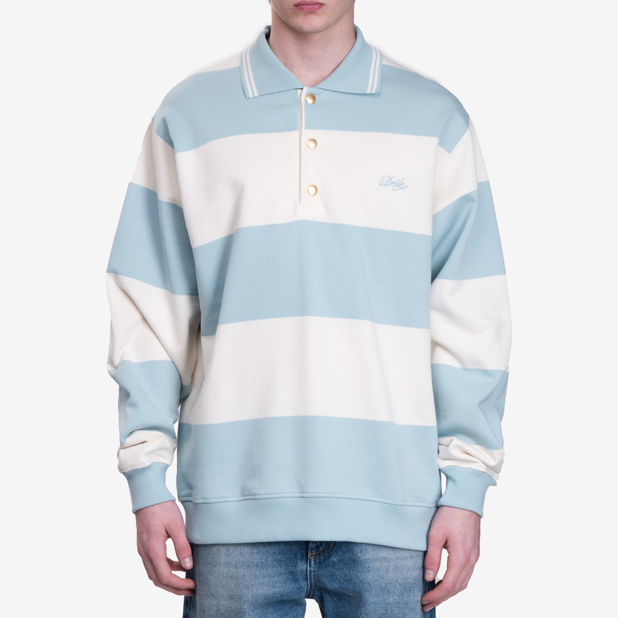 Drôle de Monsieur Le Polo Drole Raye Blue - 1